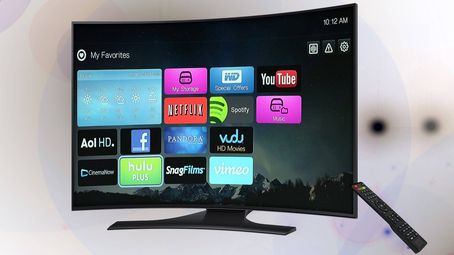 High Definition Display Of A Smart Tv Connects With Roku