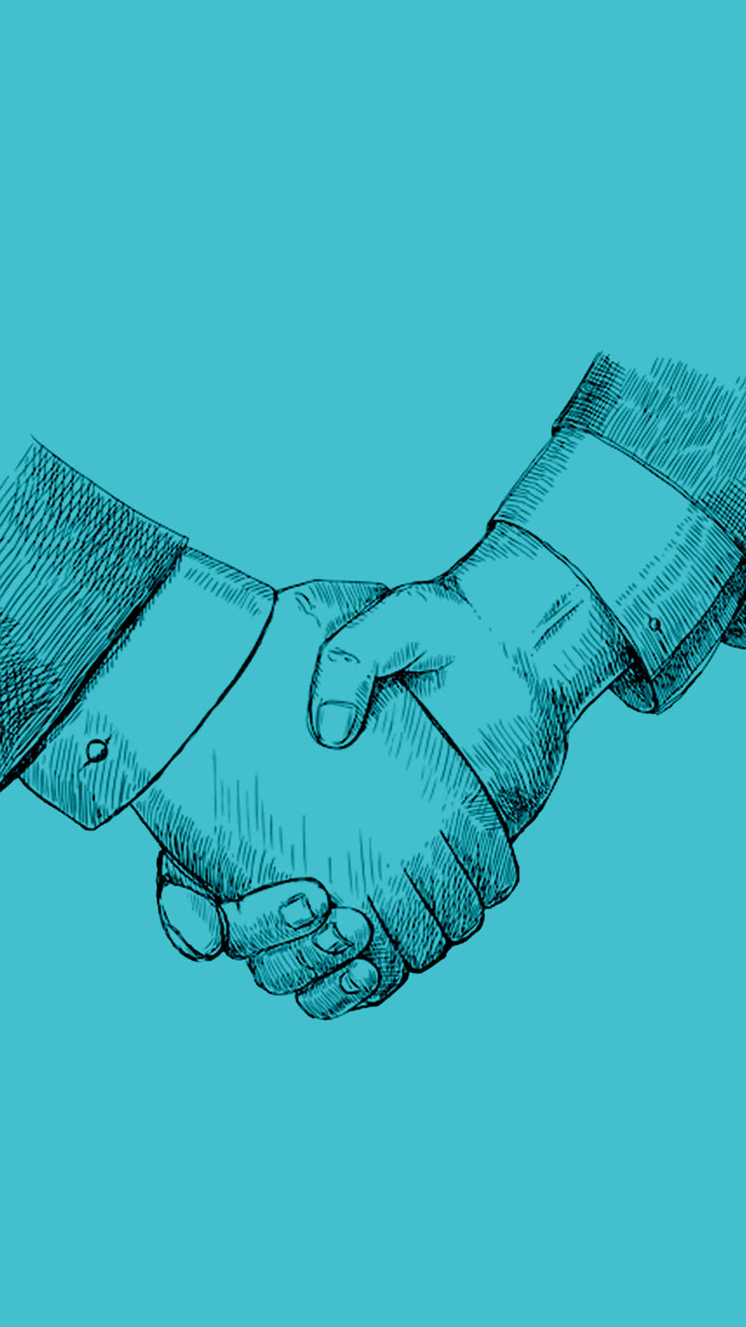 High Definition Illustration Of A Blue Handshake