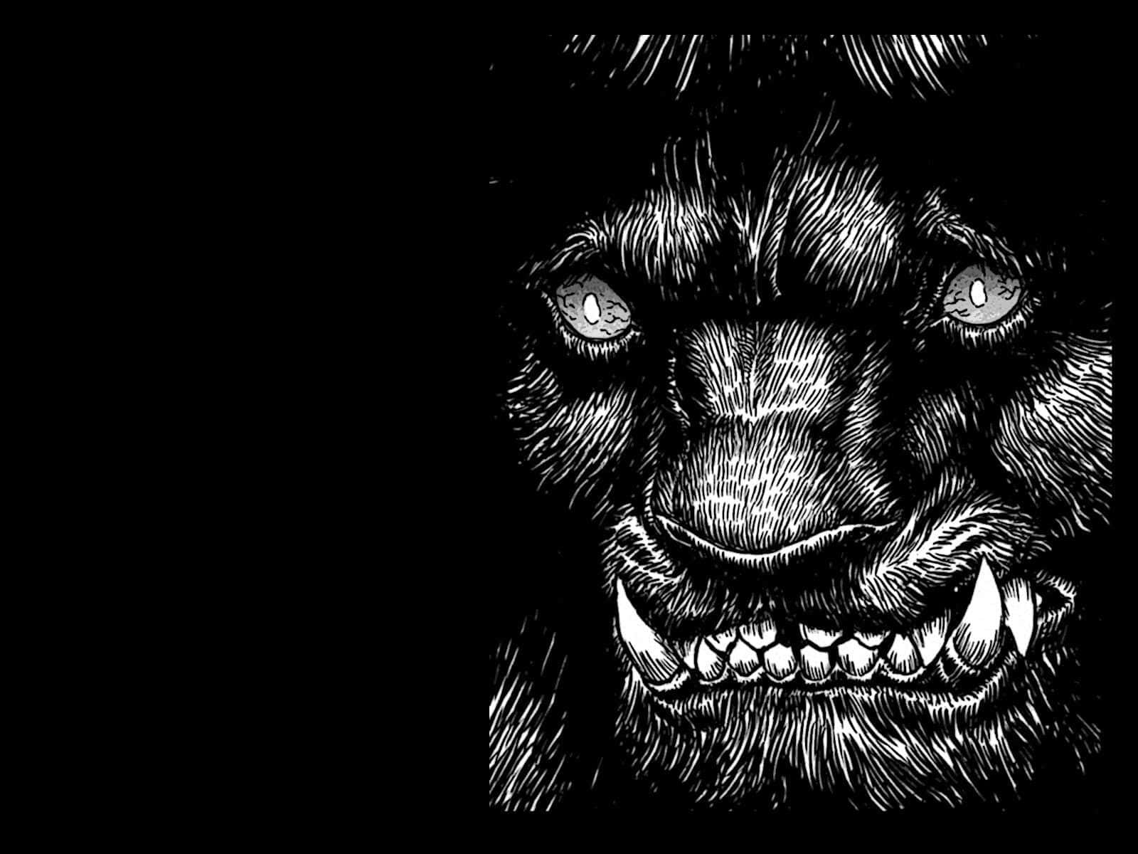 High-definition Manga Illustration Of The Iconic Berserk Background