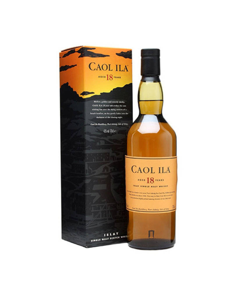 High-end 18-yearold Caol Lla Bottle Background