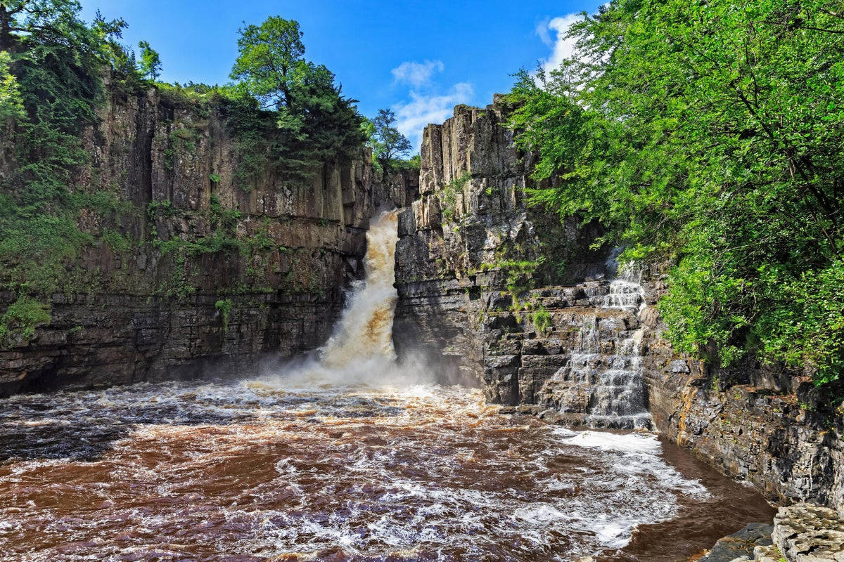 High Force Falls In Uk Background