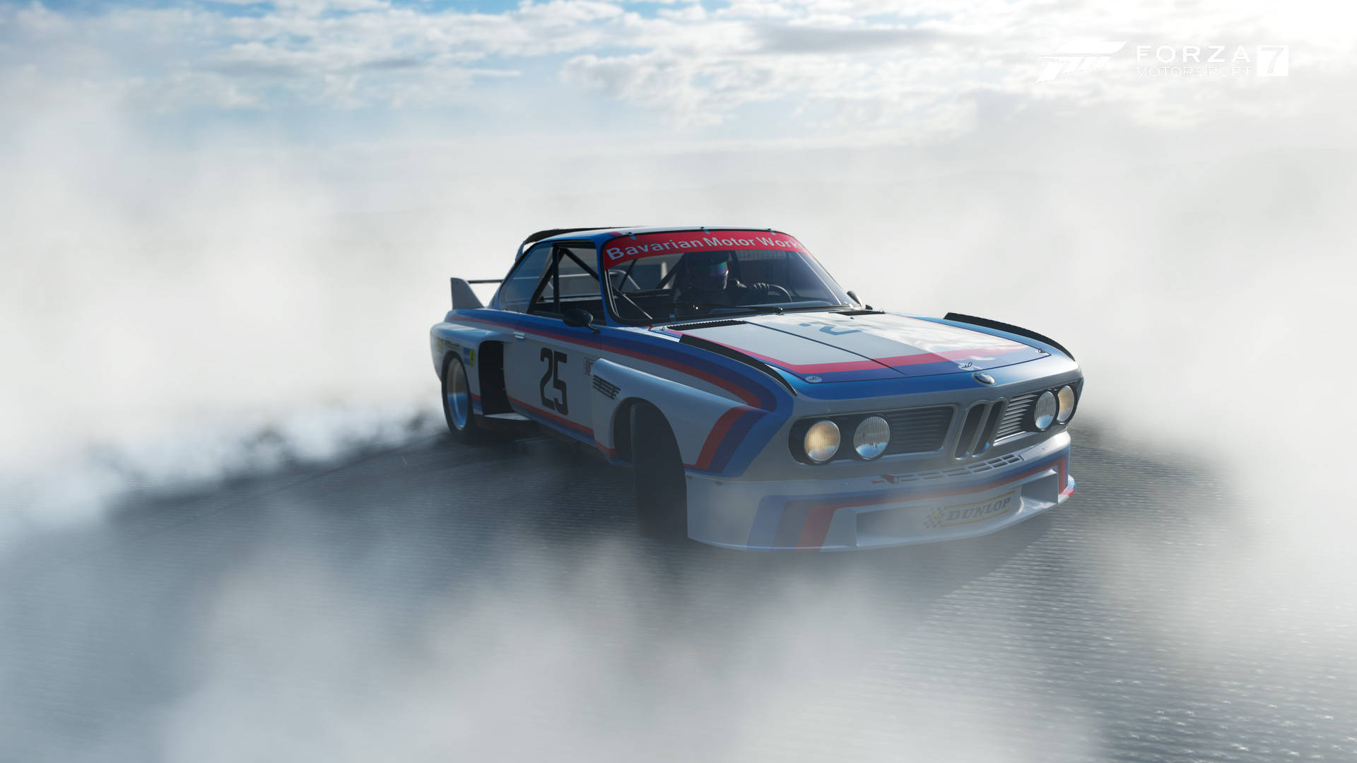High-intensity Drifting Action In Forza Motorsport 7 With 1976 Bmw Car Background