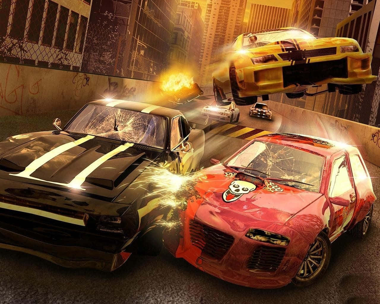 High-octane Street Racing Thrills Background