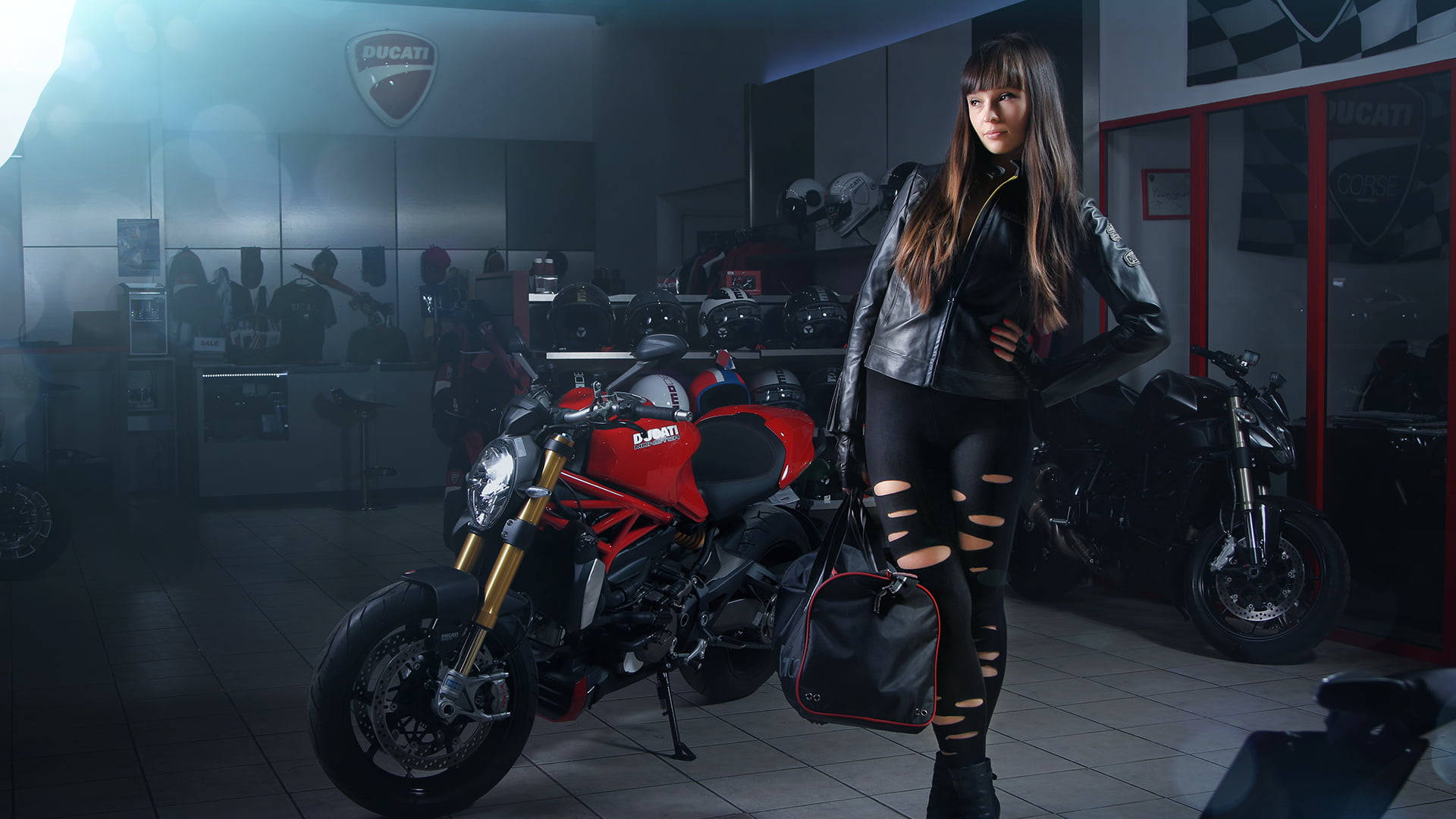 High-octane Style - Get All The Latest Gear At A Ducati Store Background