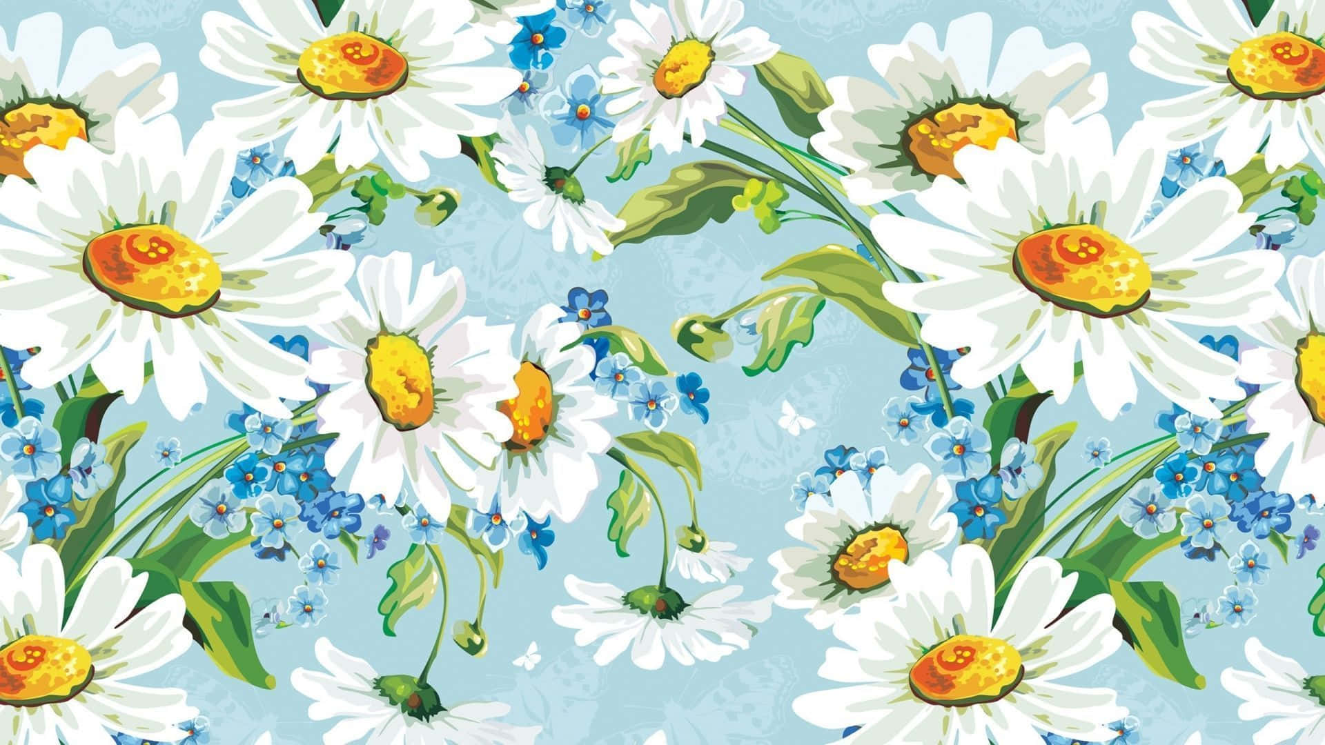 High-performance Daisy Laptop Background