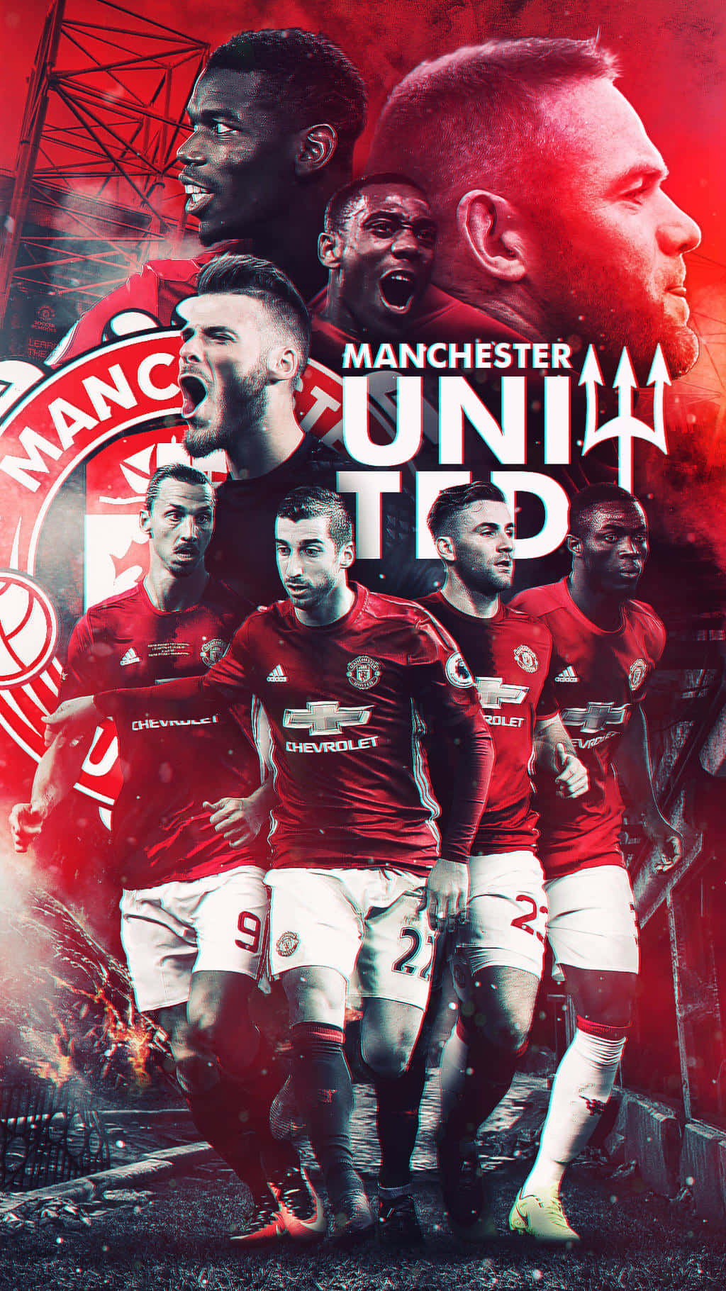 High-powered Manchester United Team Background