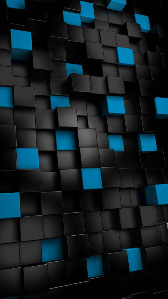 High Quality Black 3d Cubes Background