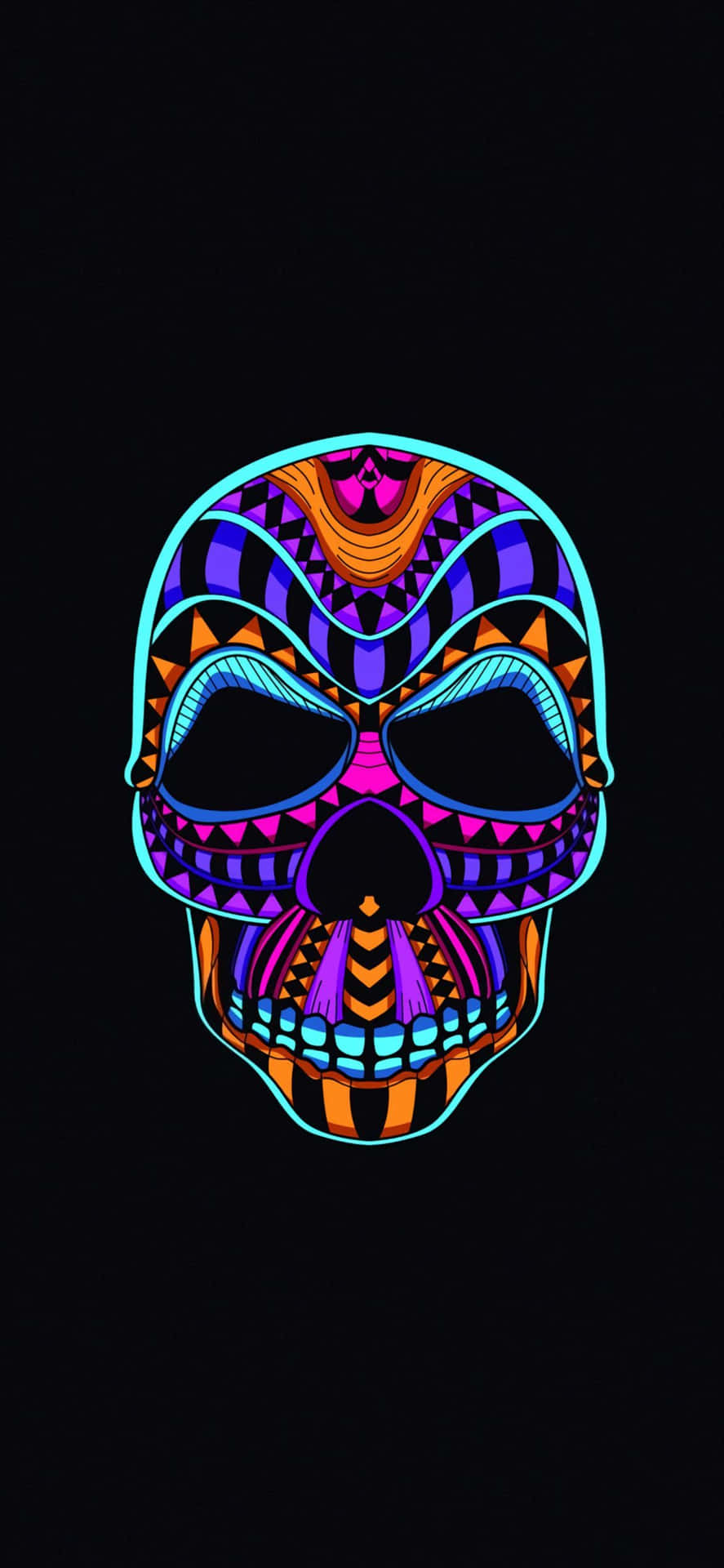 High-quality Colorful Skull