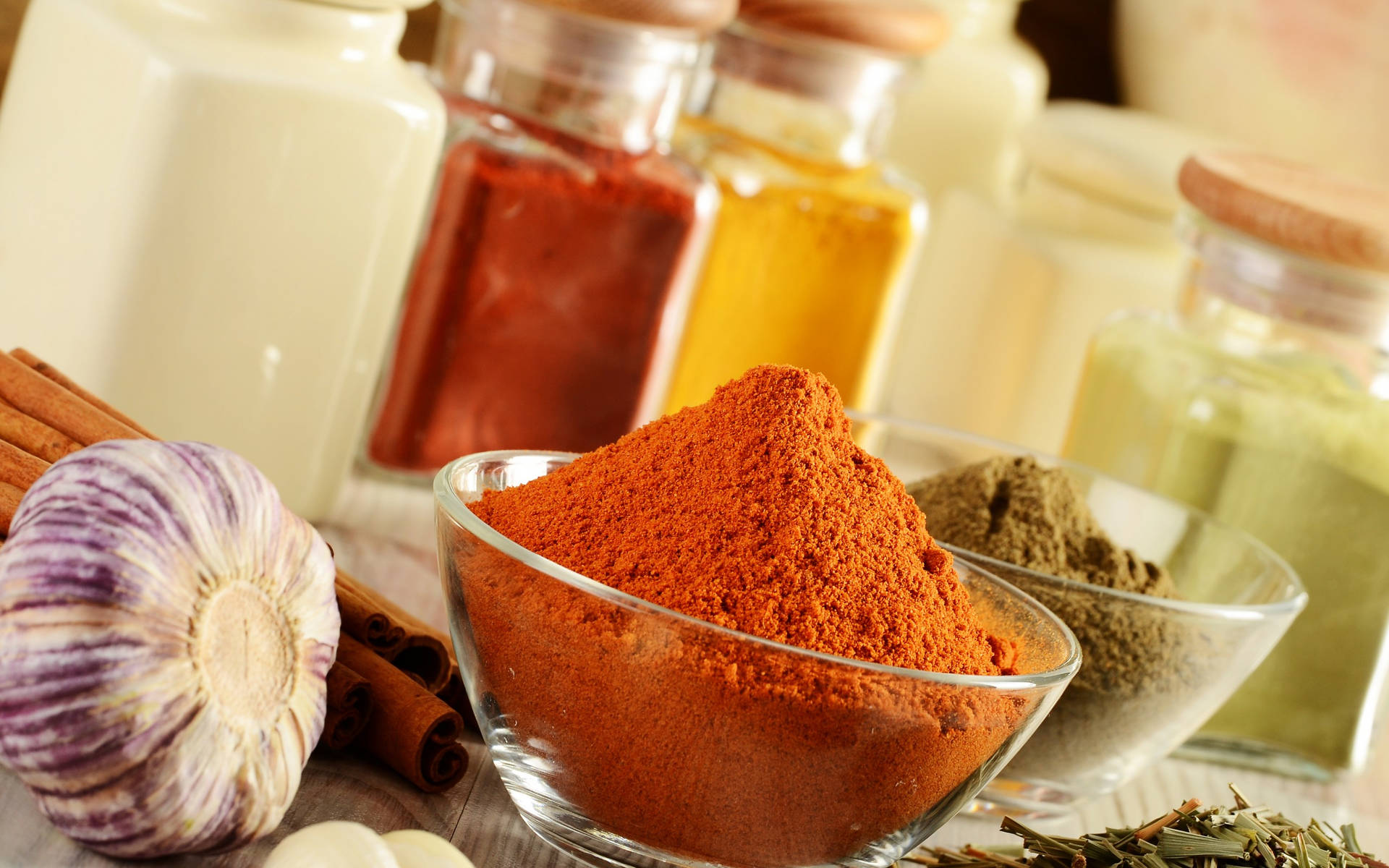 High-quality Image Of Powdered Turmeric Spice Background