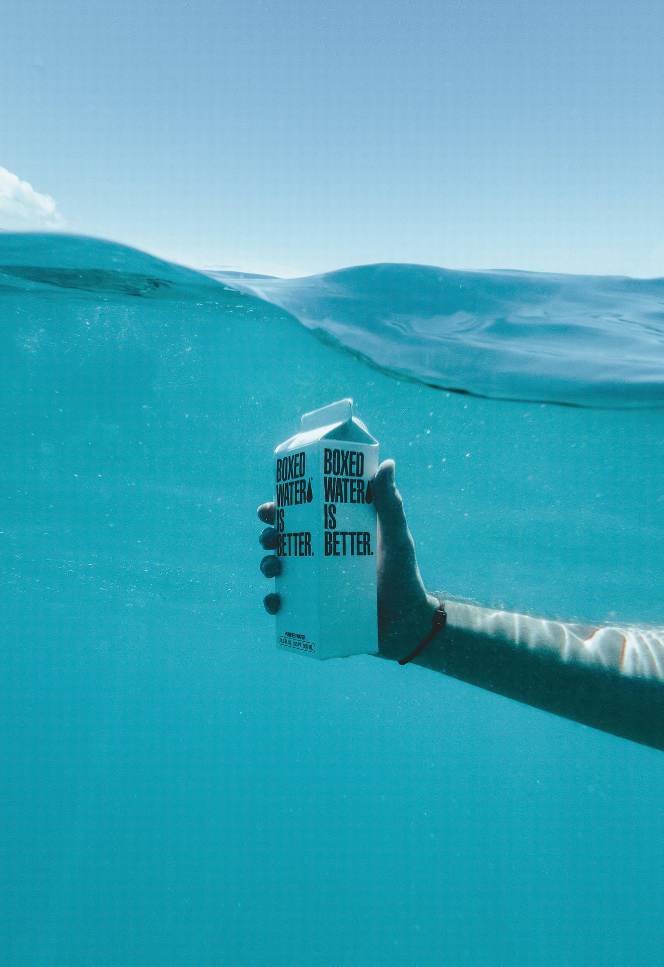 High Res Water Carton Underwater