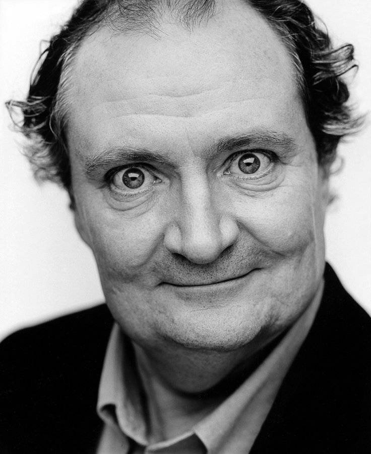 High Resolution Black And White Image Of Renowned Actor Jim Broadbent