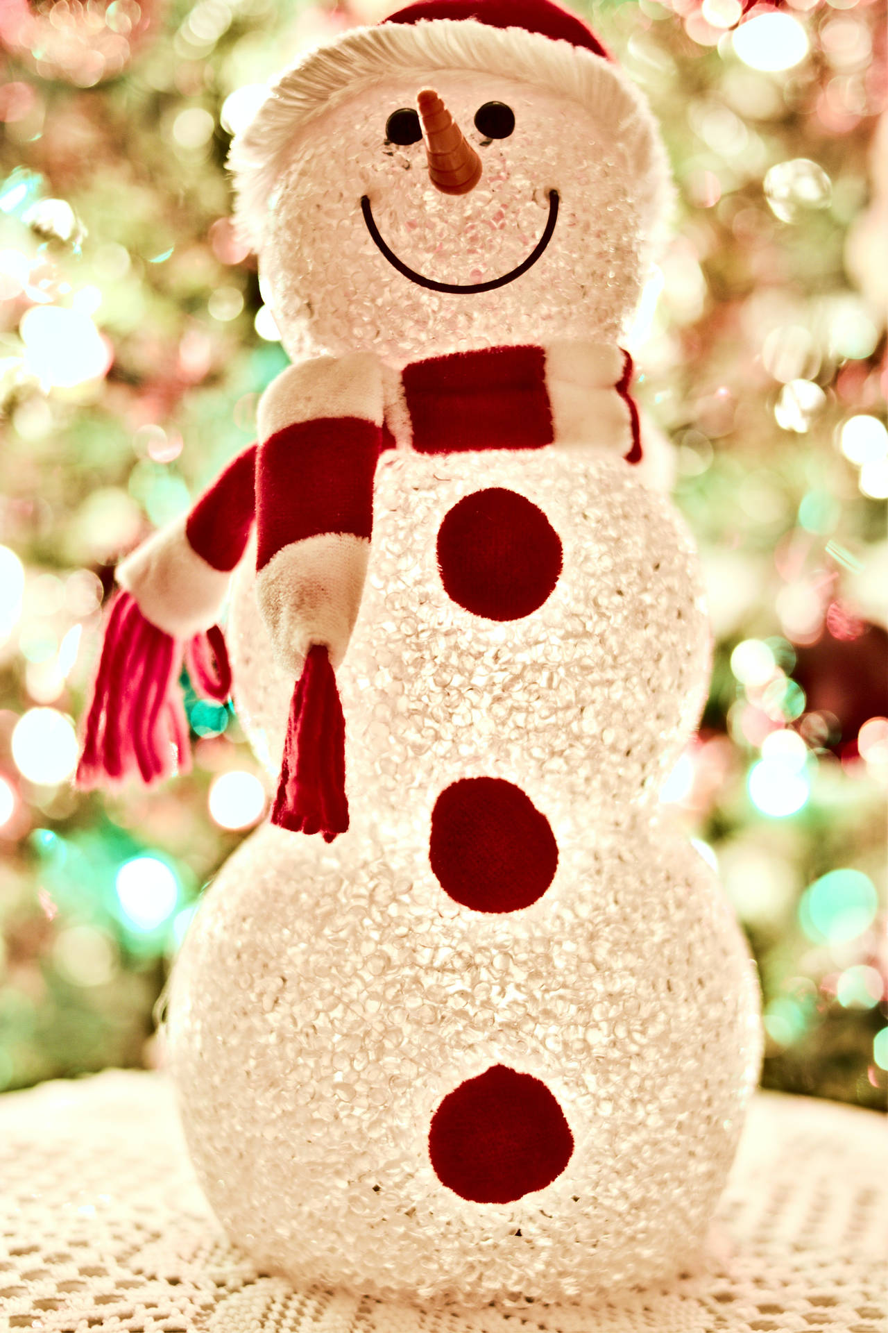 High Resolution Christmas Glittering Snowman Background
