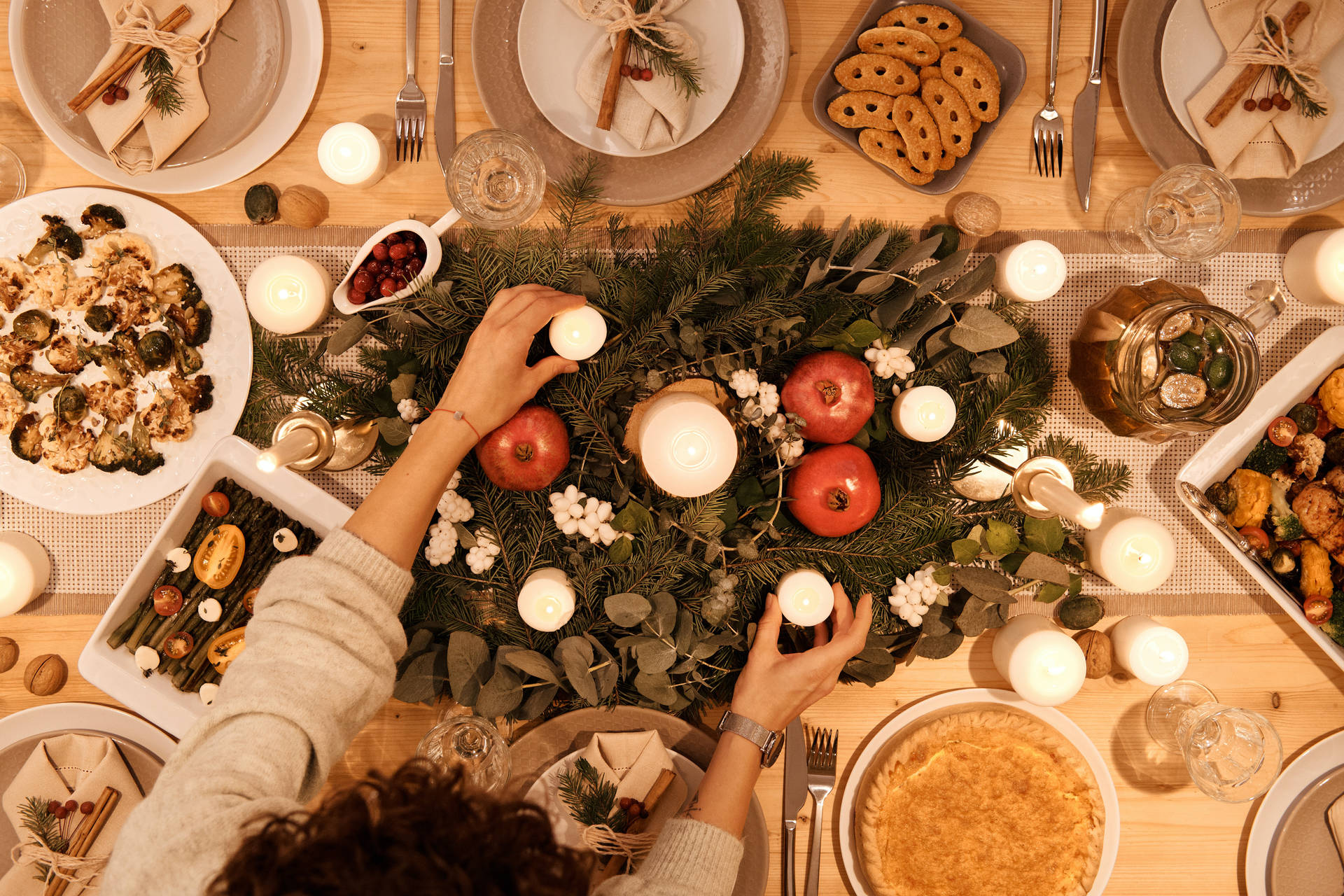 High Resolution Christmas Meal Background