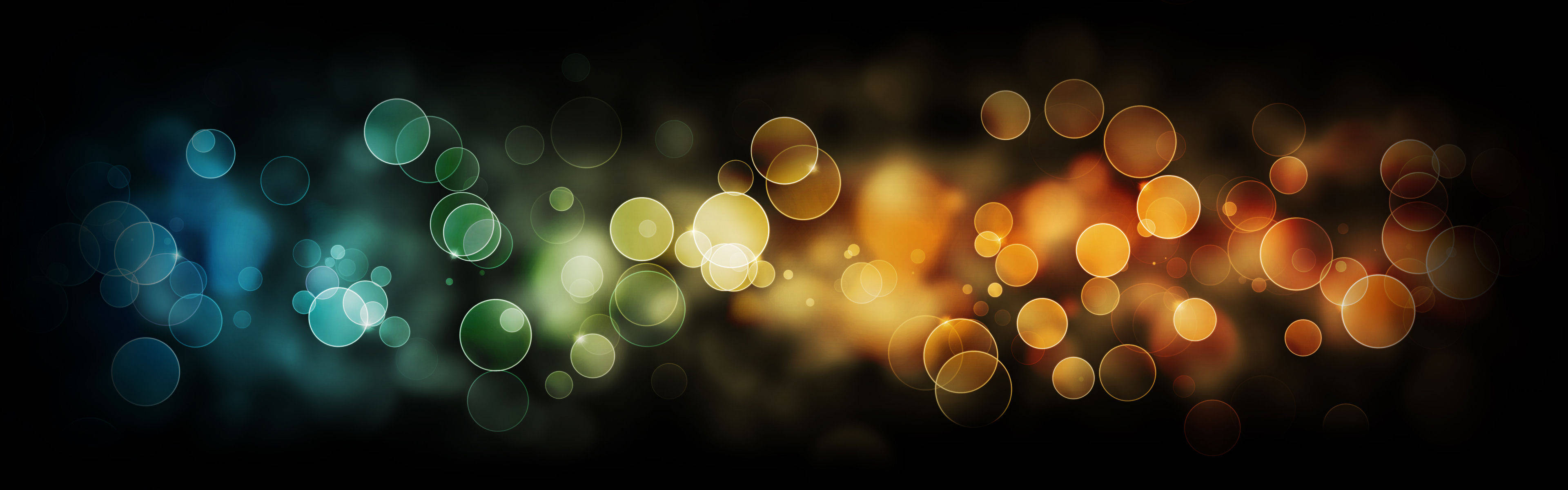 High Resolution Dual Monitor Bokeh Lights Background