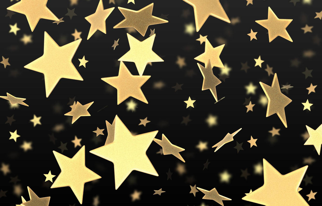 High Resolution Star Gold Background