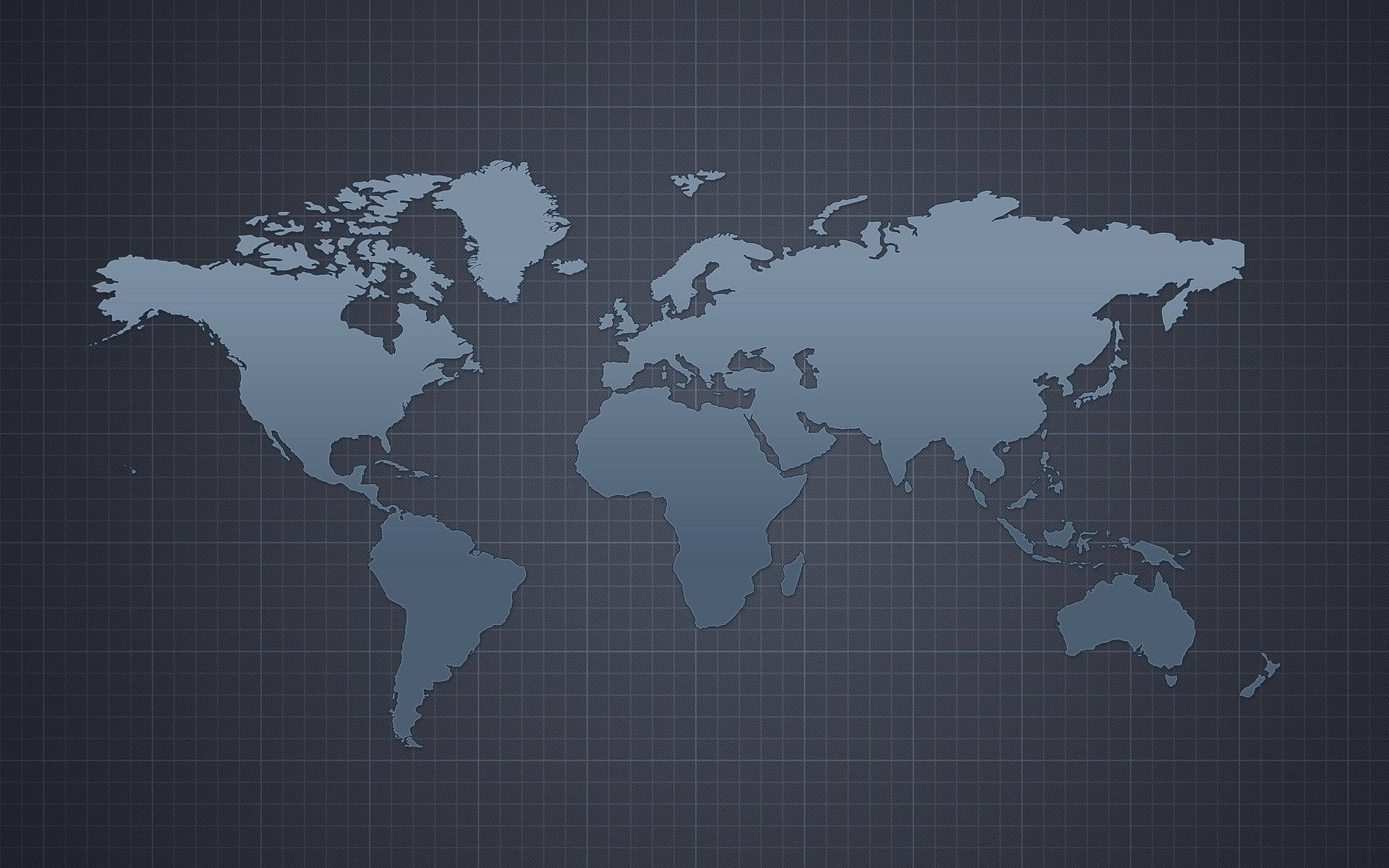 High Resolution World Map Contemporary Style Background