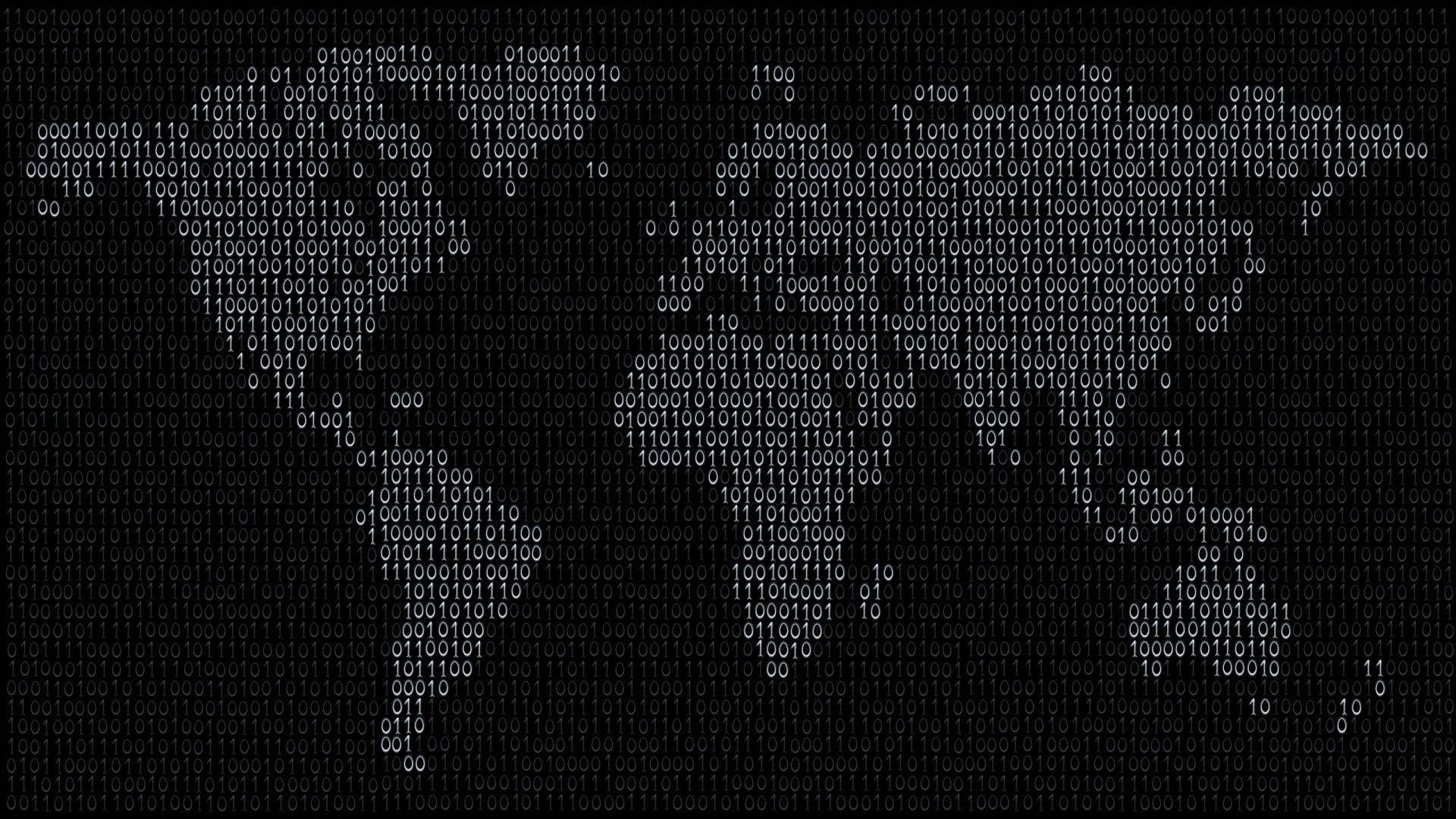 High Resolution World Map Digit Mosaic Background