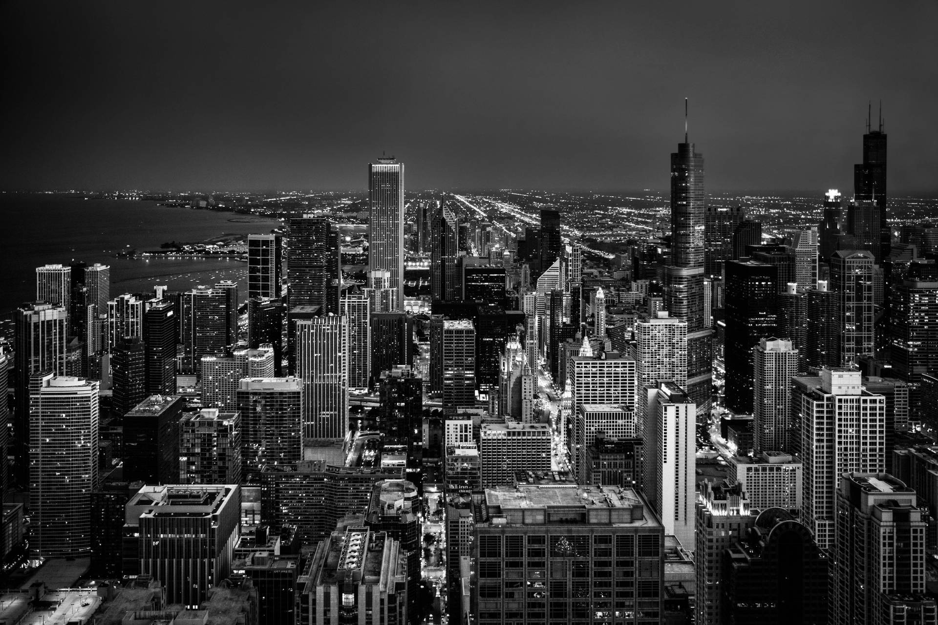 High-rise Grayscale Building Dark 4k Background
