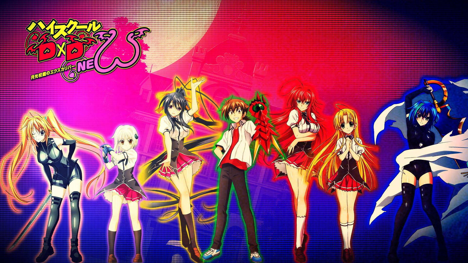 High School Dxd Characters Together In A Lineup