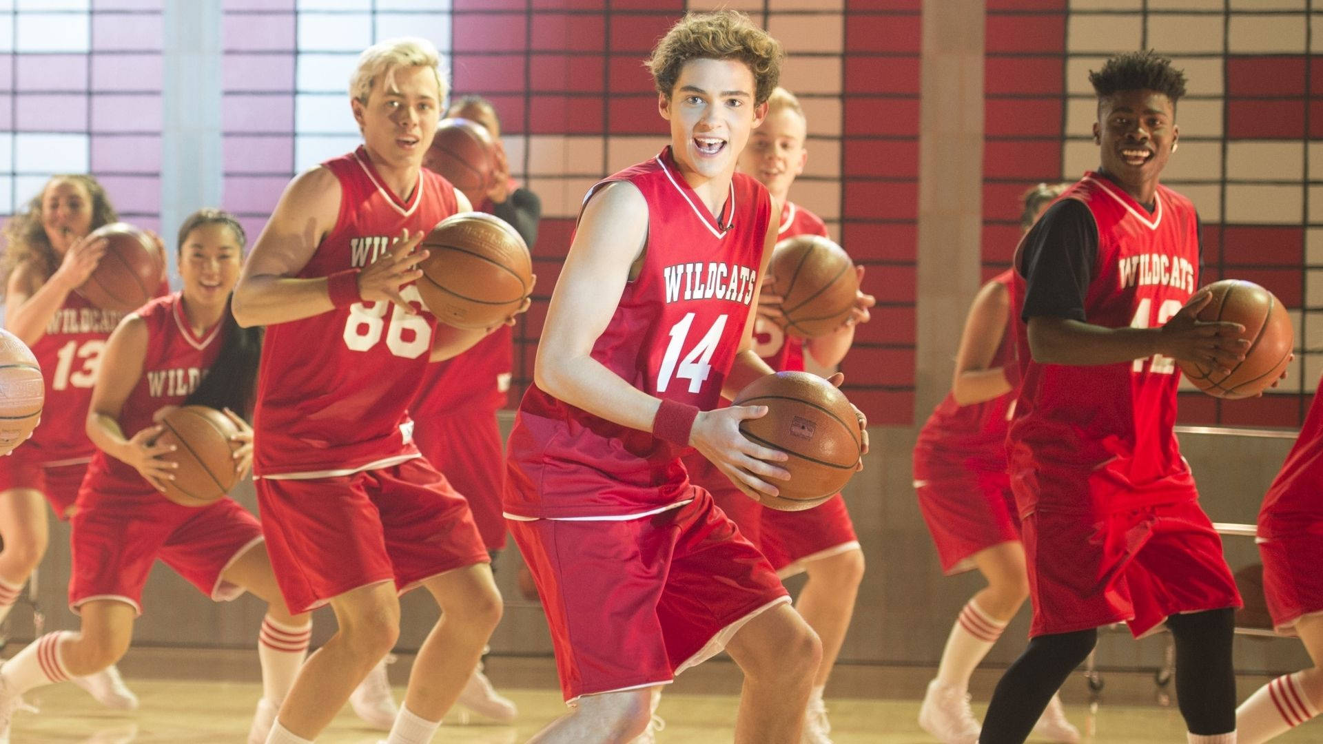 High School Musical Playing Wildcats Background