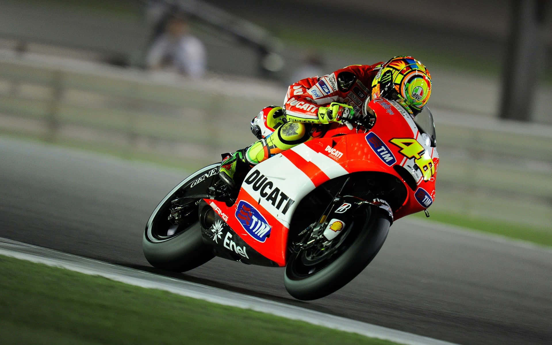High-speed Action With Vr46 At Qatar Motogp Test Drive