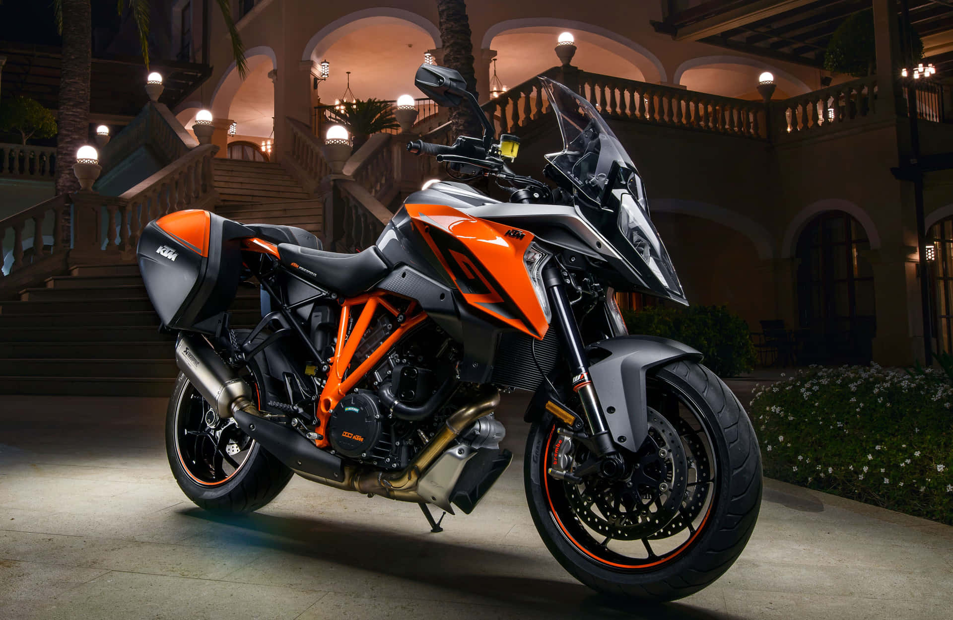 High Speed Thrill: Ktm Motorcycle In Action Background