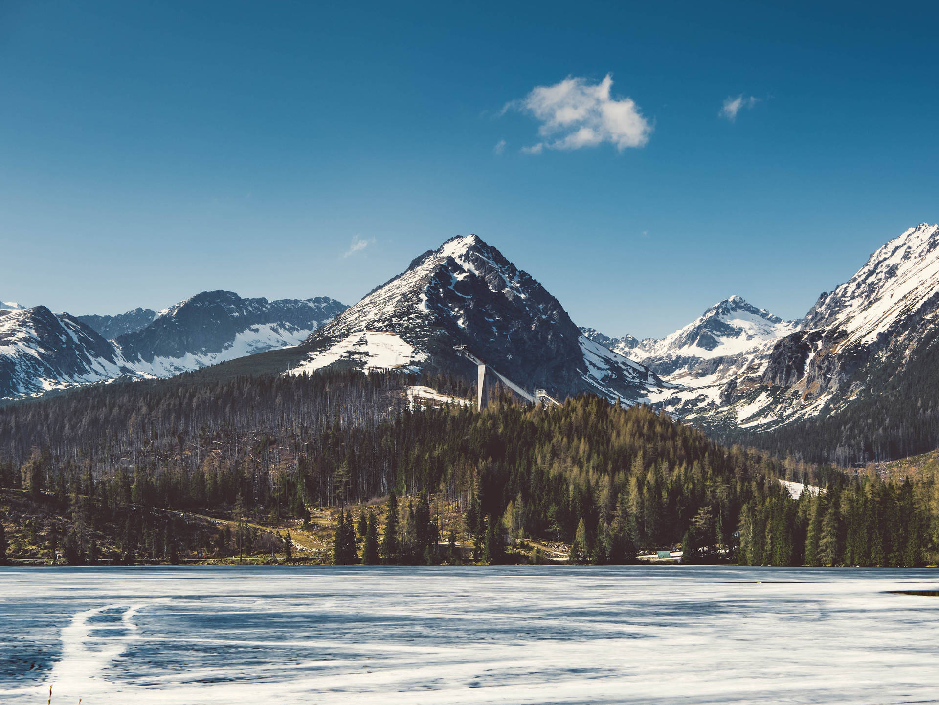 High Tatras Mountain In Slovakia Background