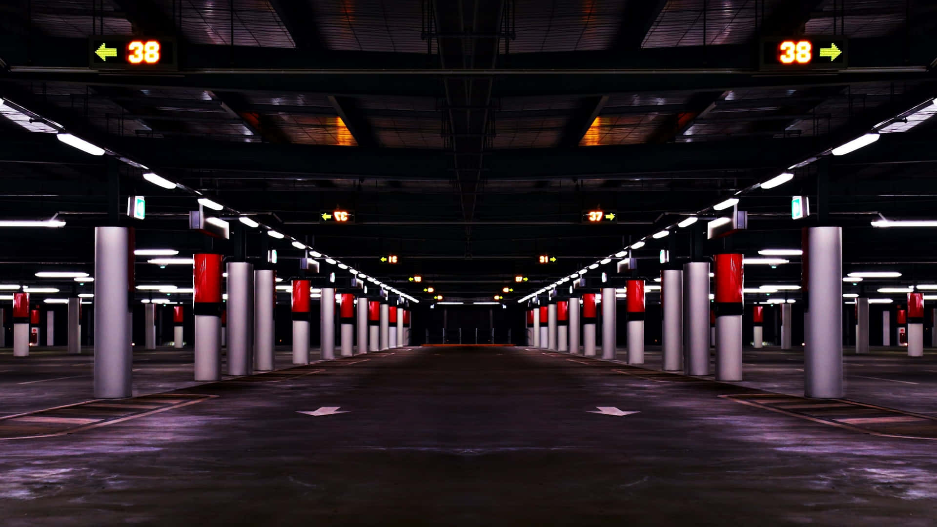 High-tech Underground Parking Lot Background