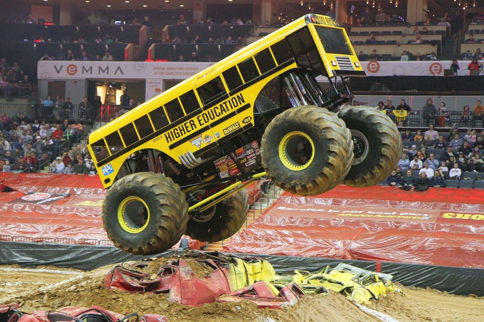 Higher Education Monster Truck Background