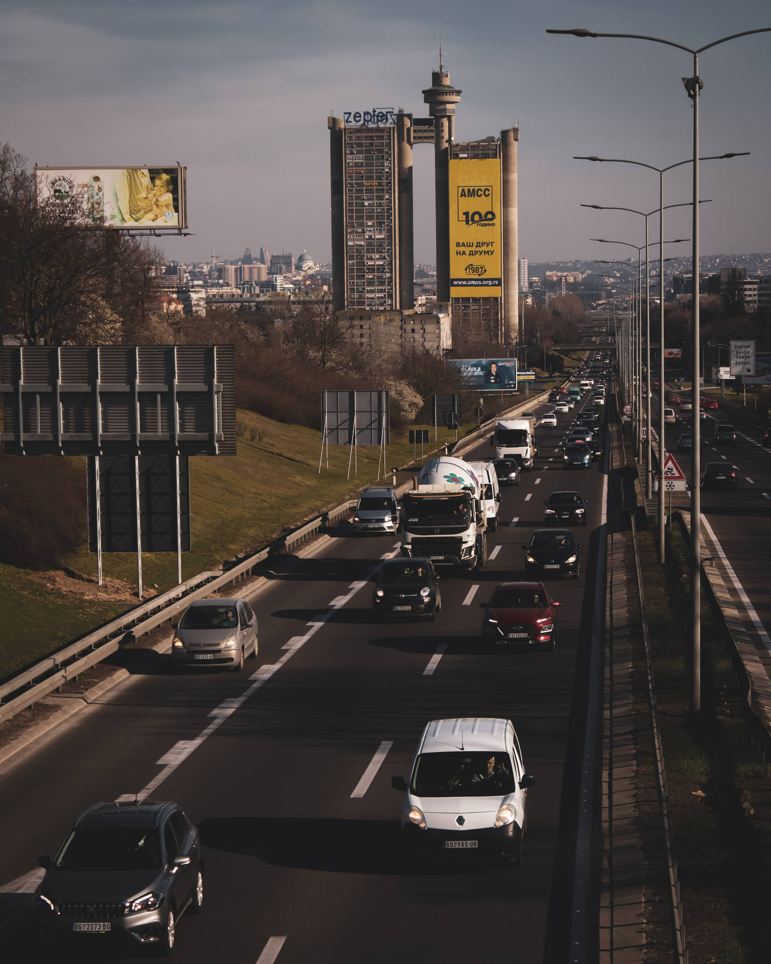 Highway Belgrade Serbia Background