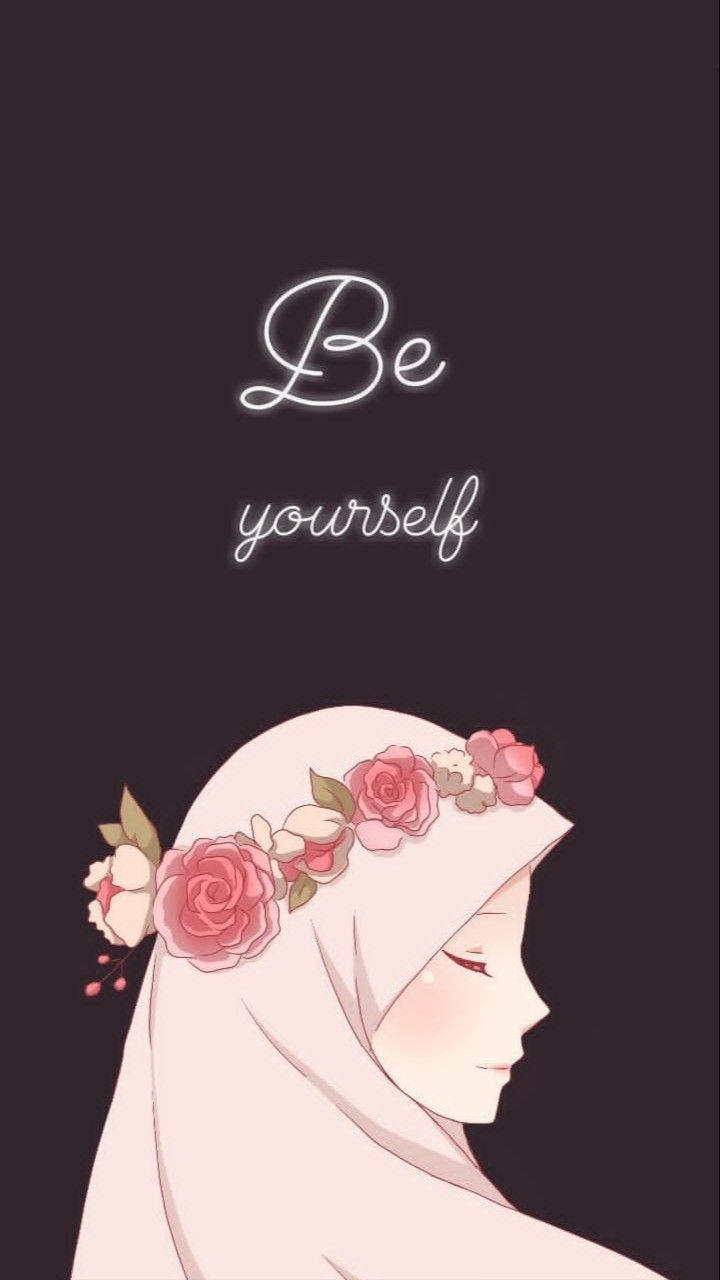 Hijab Cartoon Be Yourself Quote