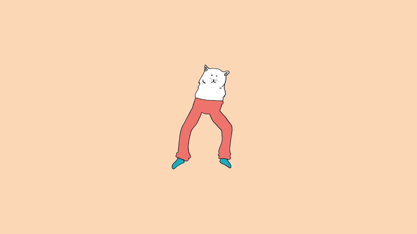 Hilarious Cat Wearing Pants Background