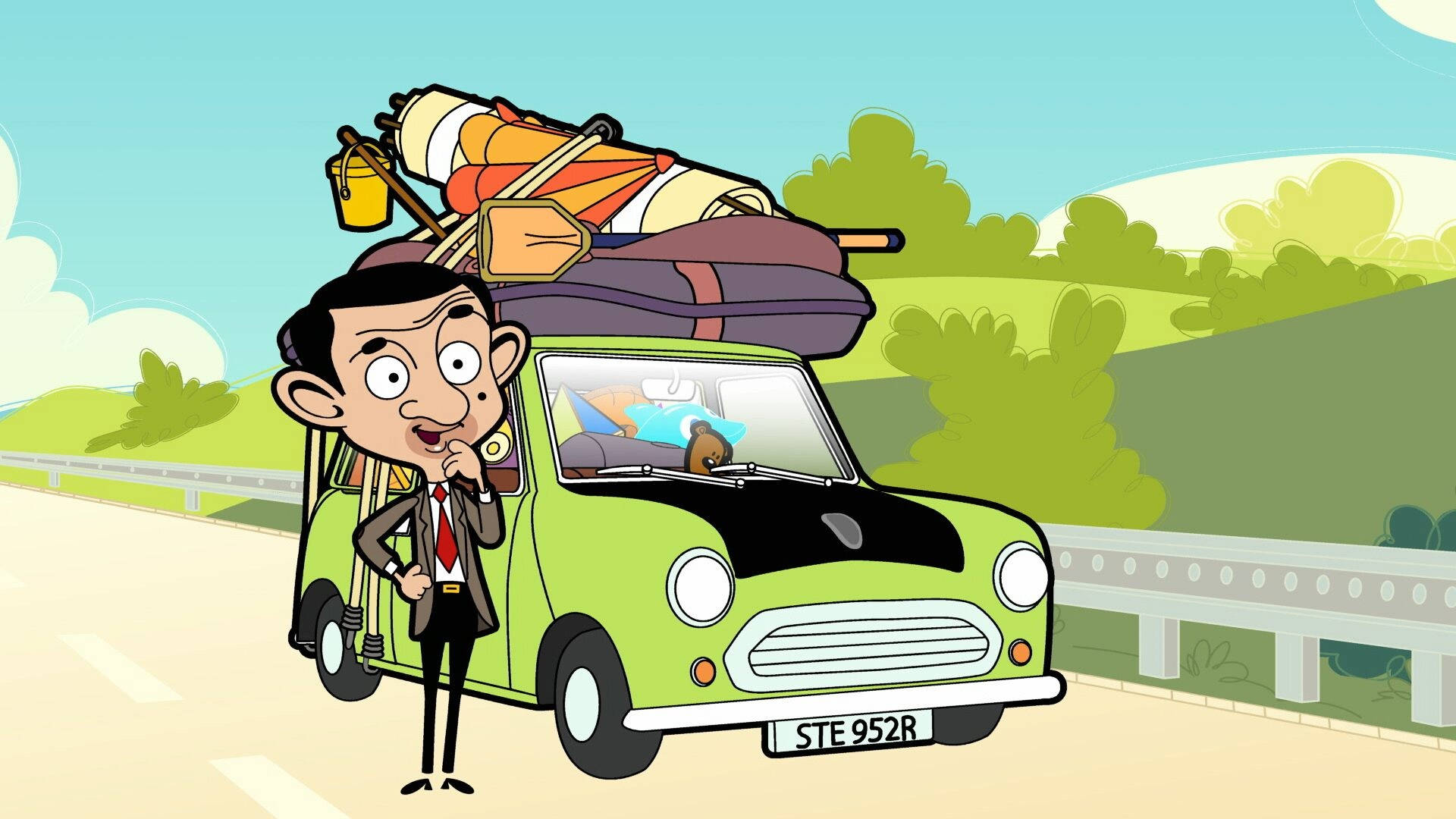 Hilarious Misadventure - Mr. Bean Running On Empty Background