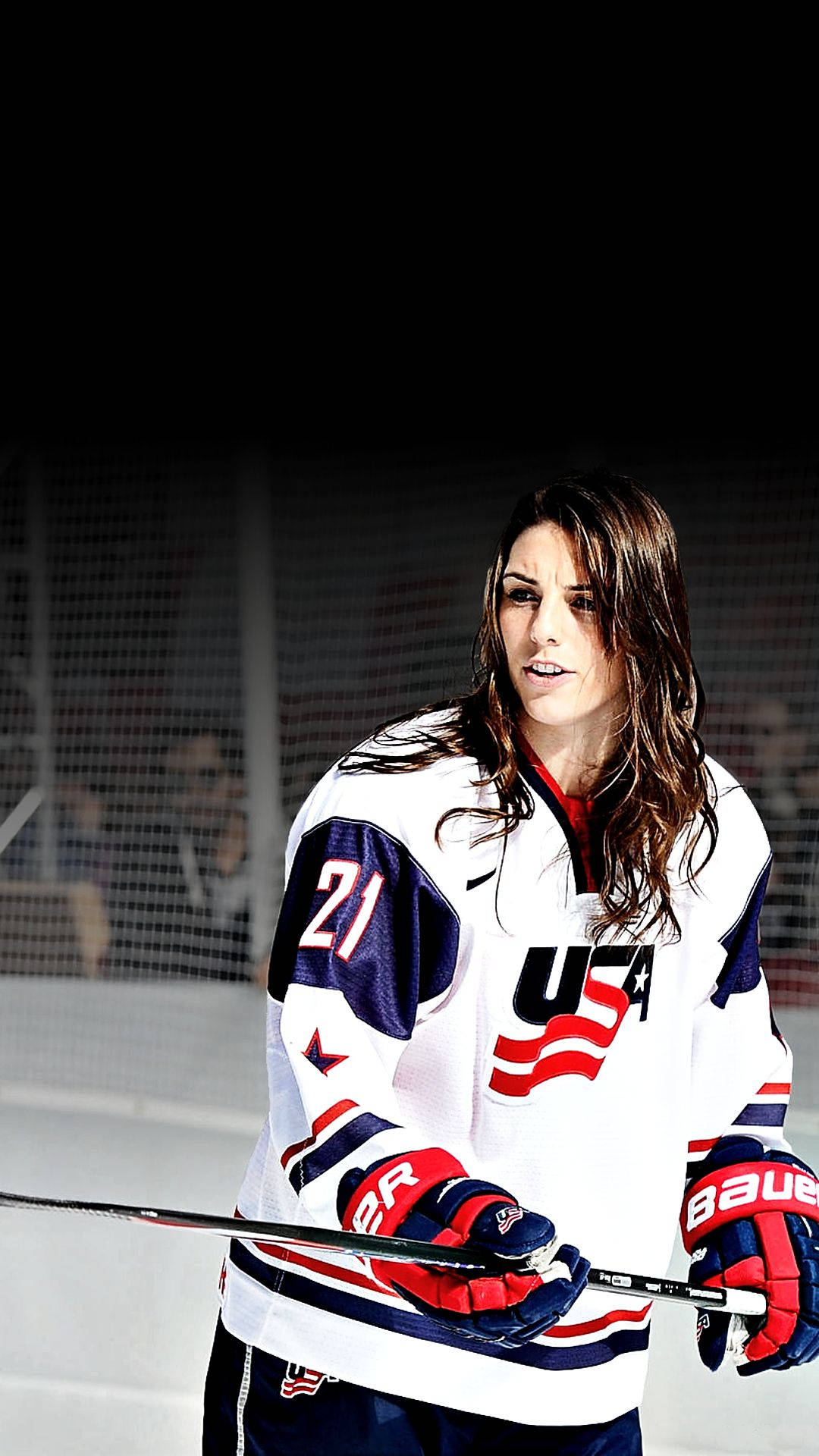 Hilary Knight- Star Forward Athlete In Action Background