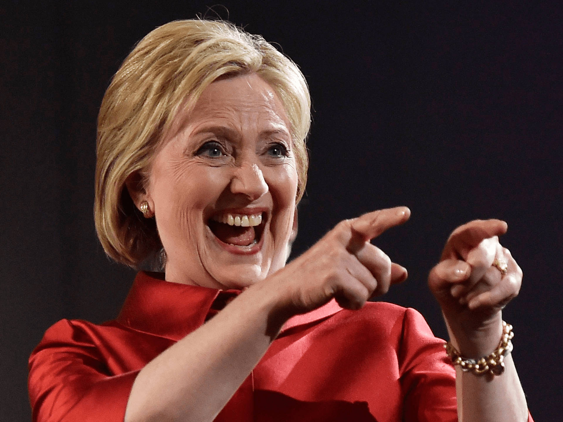 Hillary Clinton Pointing Fingers Background