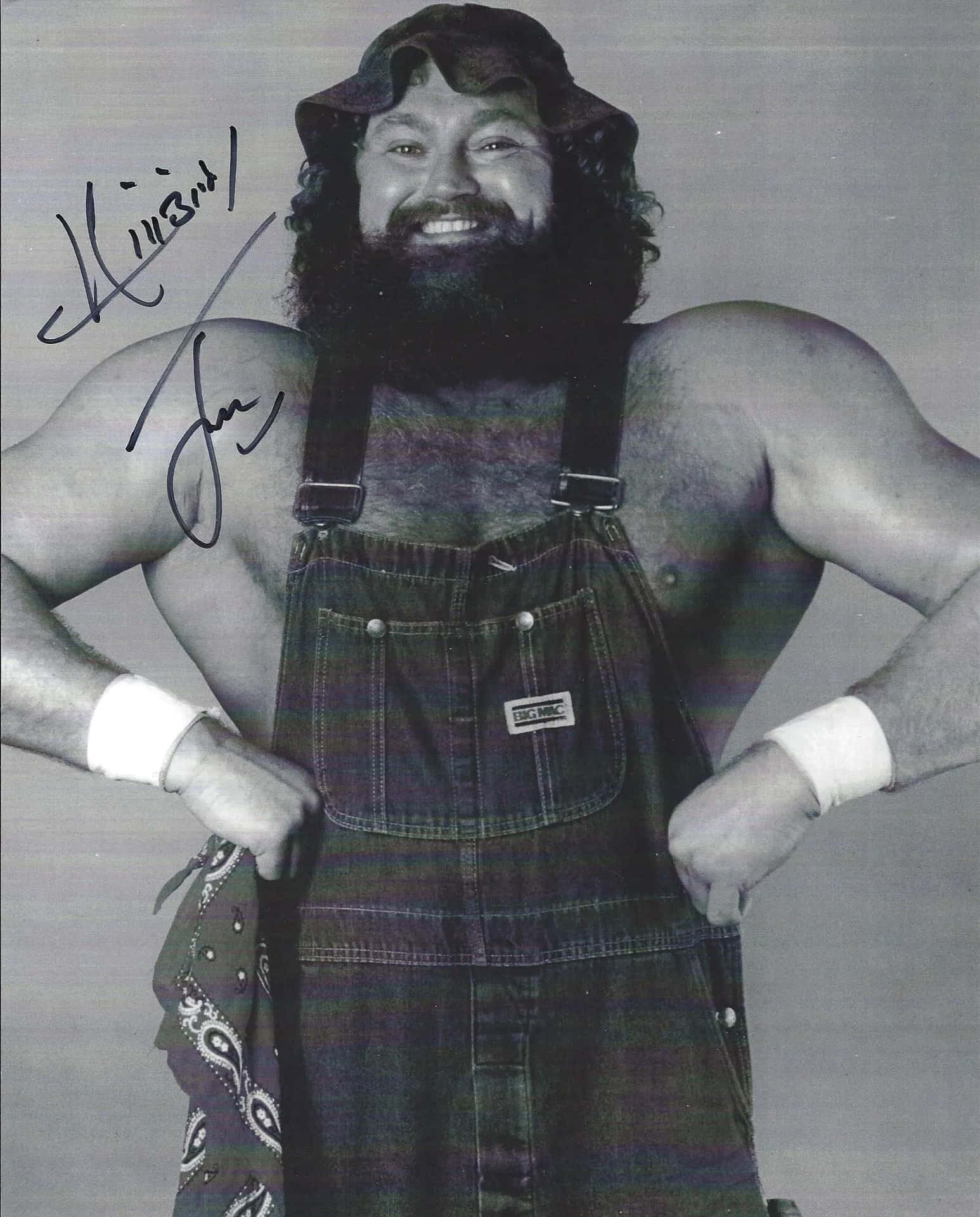 Hillbilly Jim Autographed Portrait Background