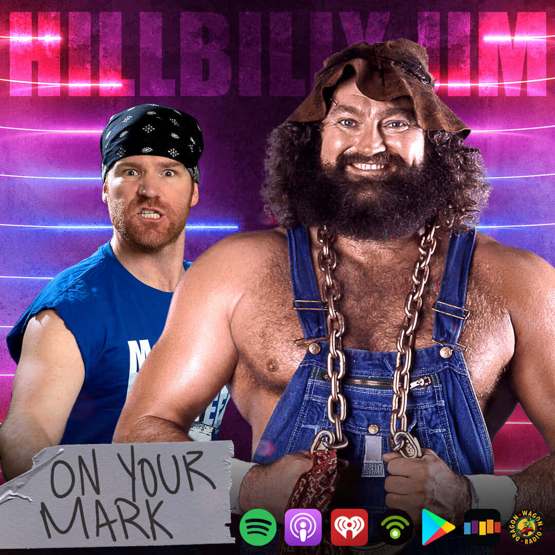 Hillbilly Jim Engages In Lively Conversation At The On Your Mark Podcast. Background