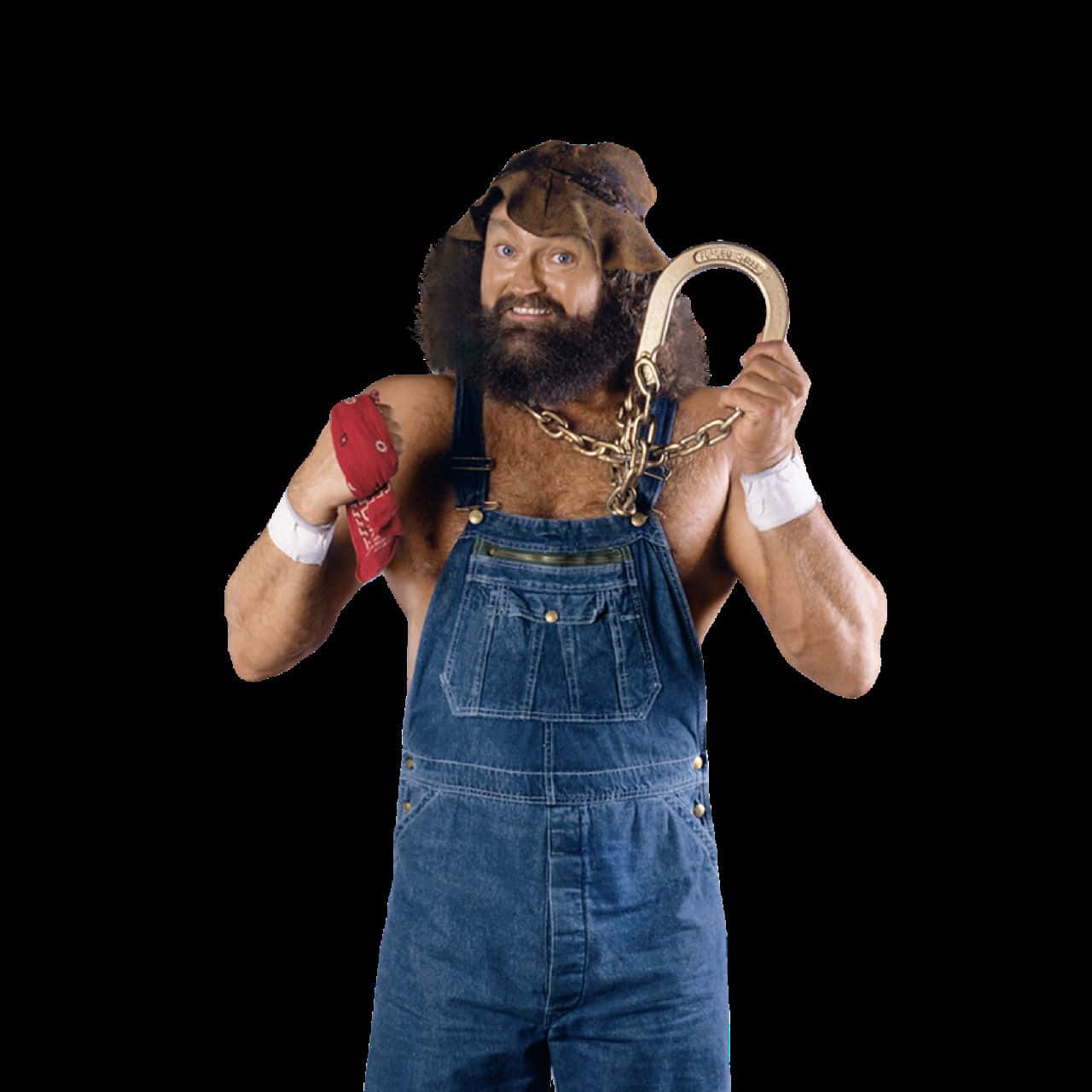Hillbilly Jim Wrestlerwith Horseshoe Background