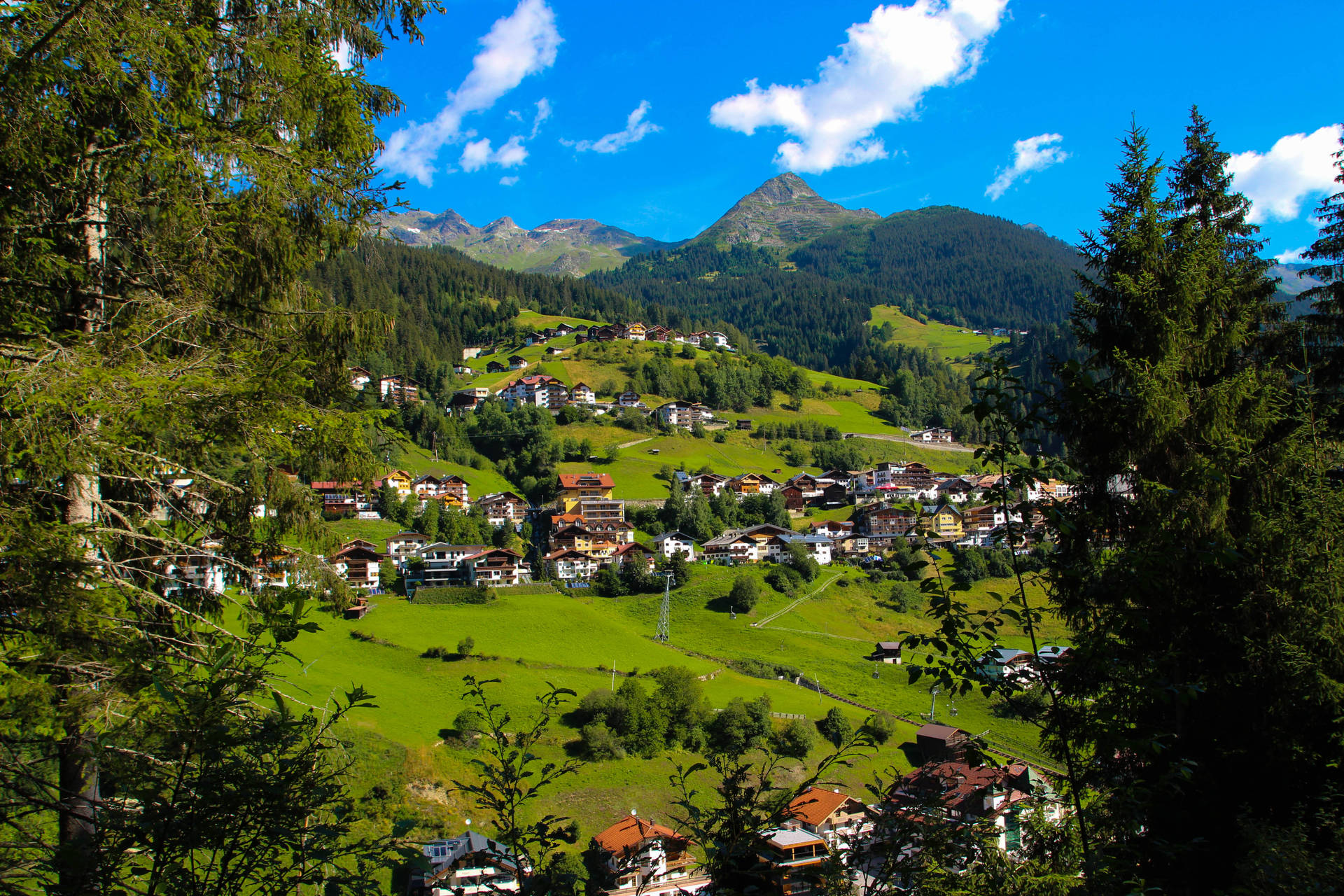 Hills In Austria Background