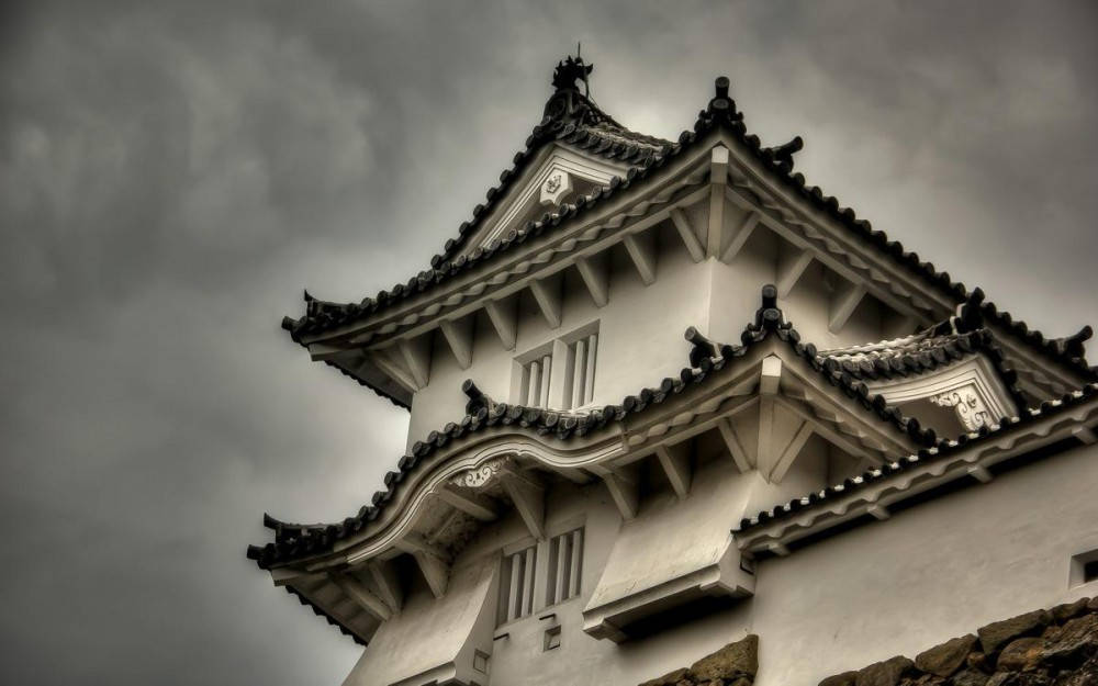 Himeji Castle Under The Clouds