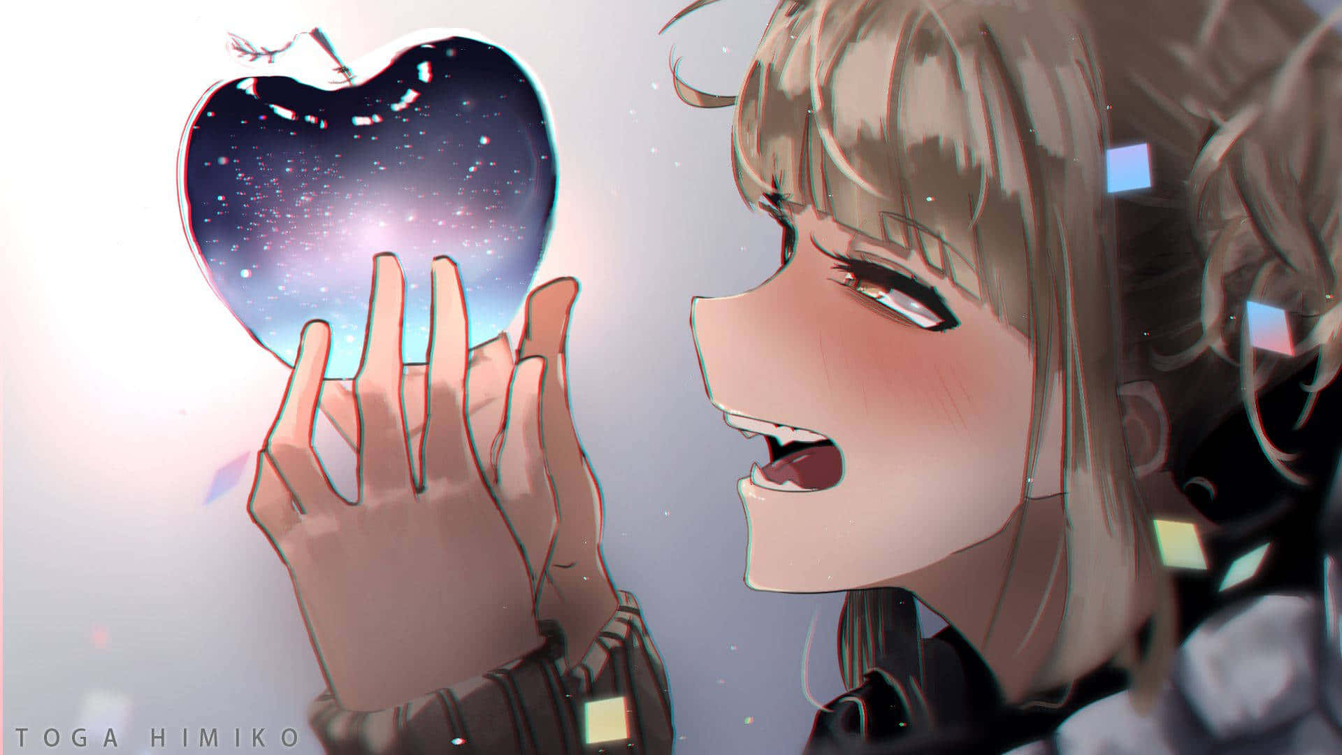 Himiko Toga Aesthetic With A Cosmic Apple Background