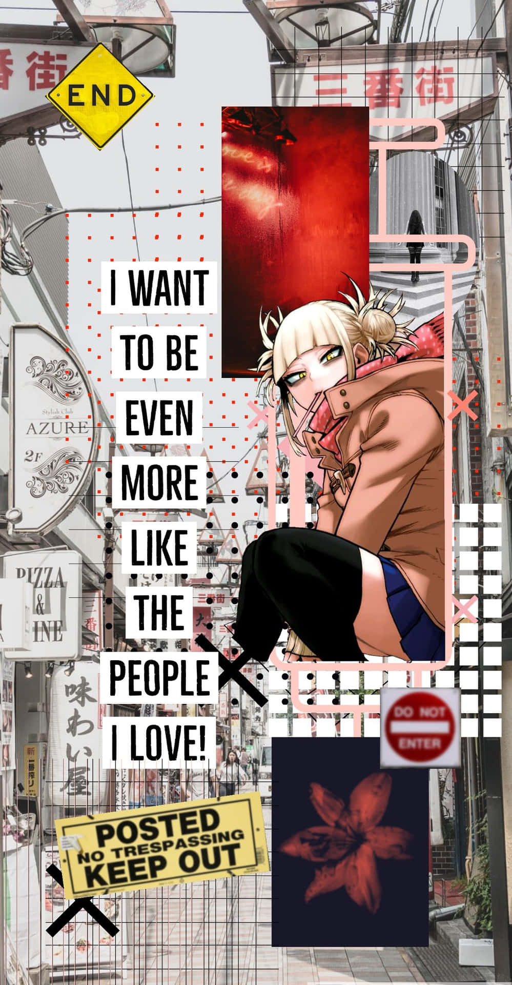 Himiko Toga Aesthetic With A Quote Background