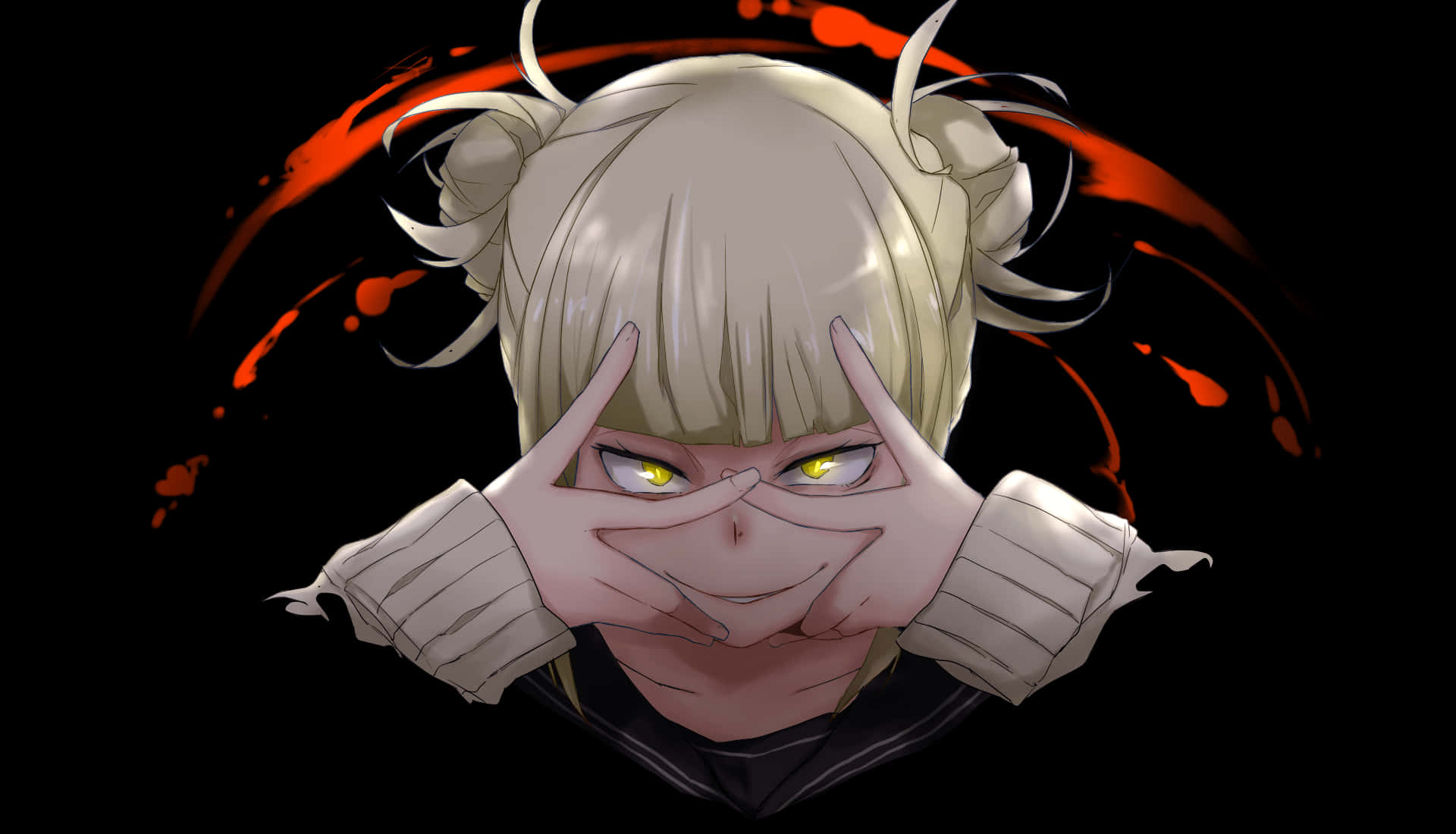 Himiko Toga Aesthetic With Blood Stains Background