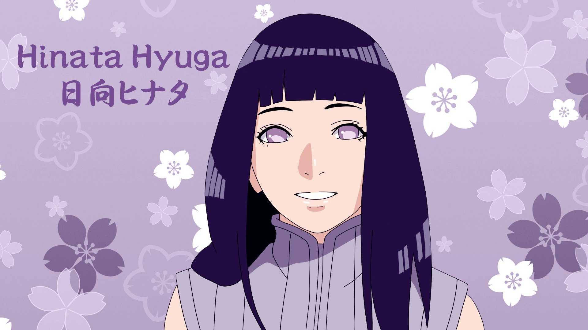 Hinata On Purple Background Naruto Ipad Background