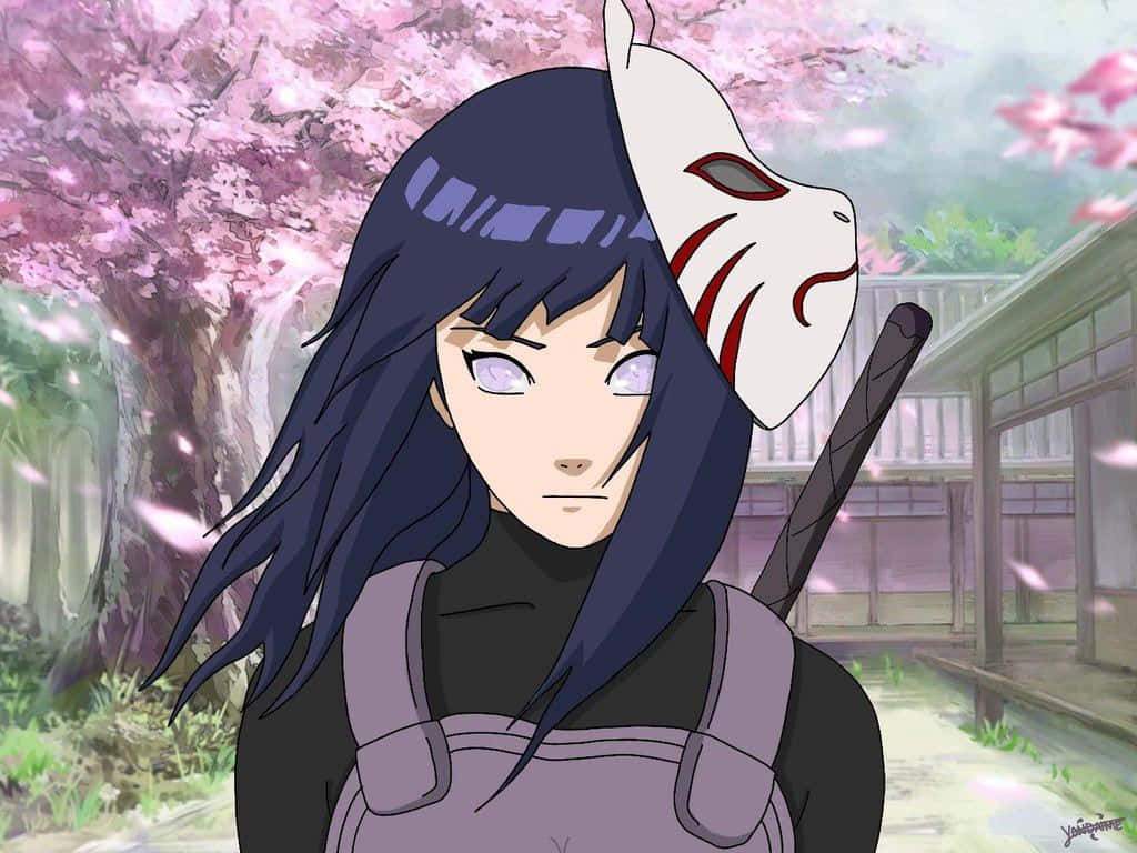 Hinata Uzumaki As Seen In The Anime Naruto Background