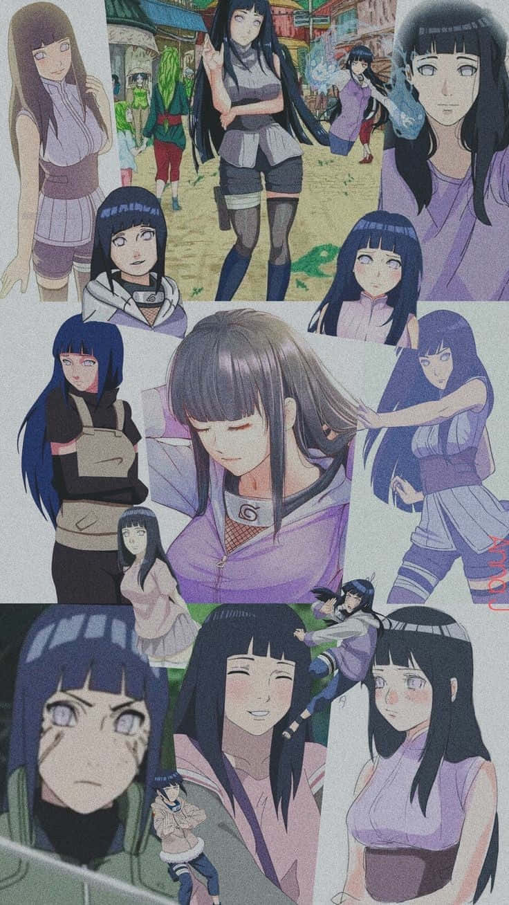 Hinata Uzumaki Calmly Stands Ready Background