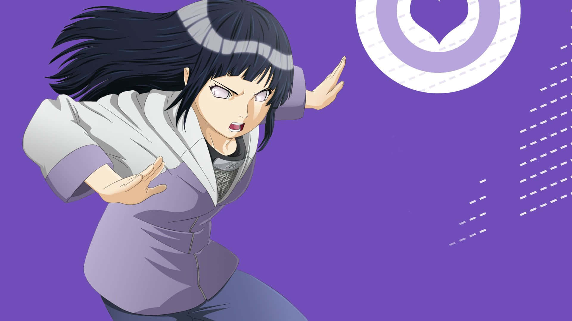 Hinata Uzumaki Fighting Pose Background