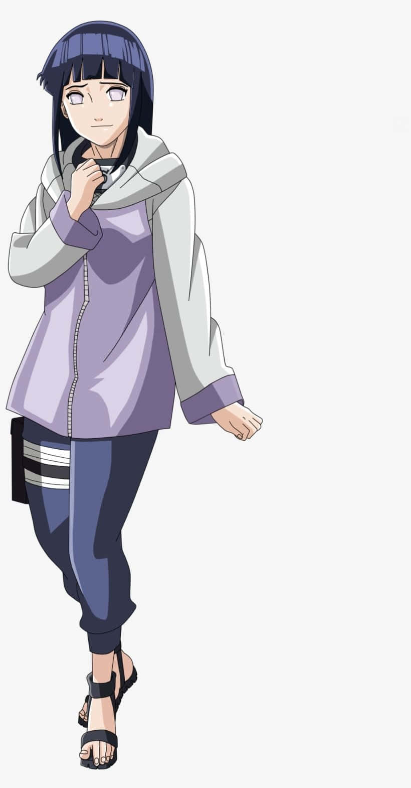 Hinata Uzumaki Hand On Chest Background