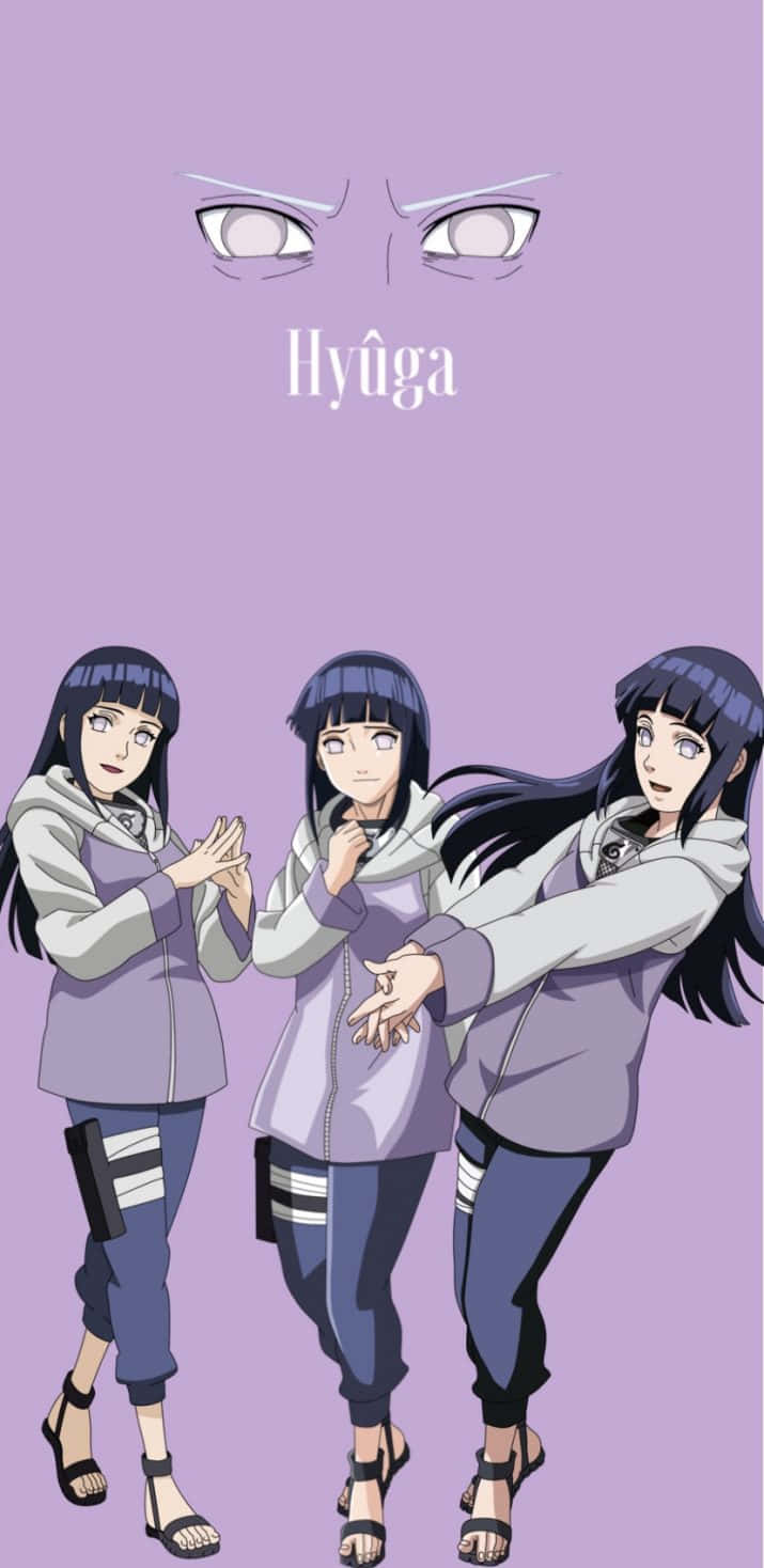 Hinata Uzumaki Hyuga Purple Background