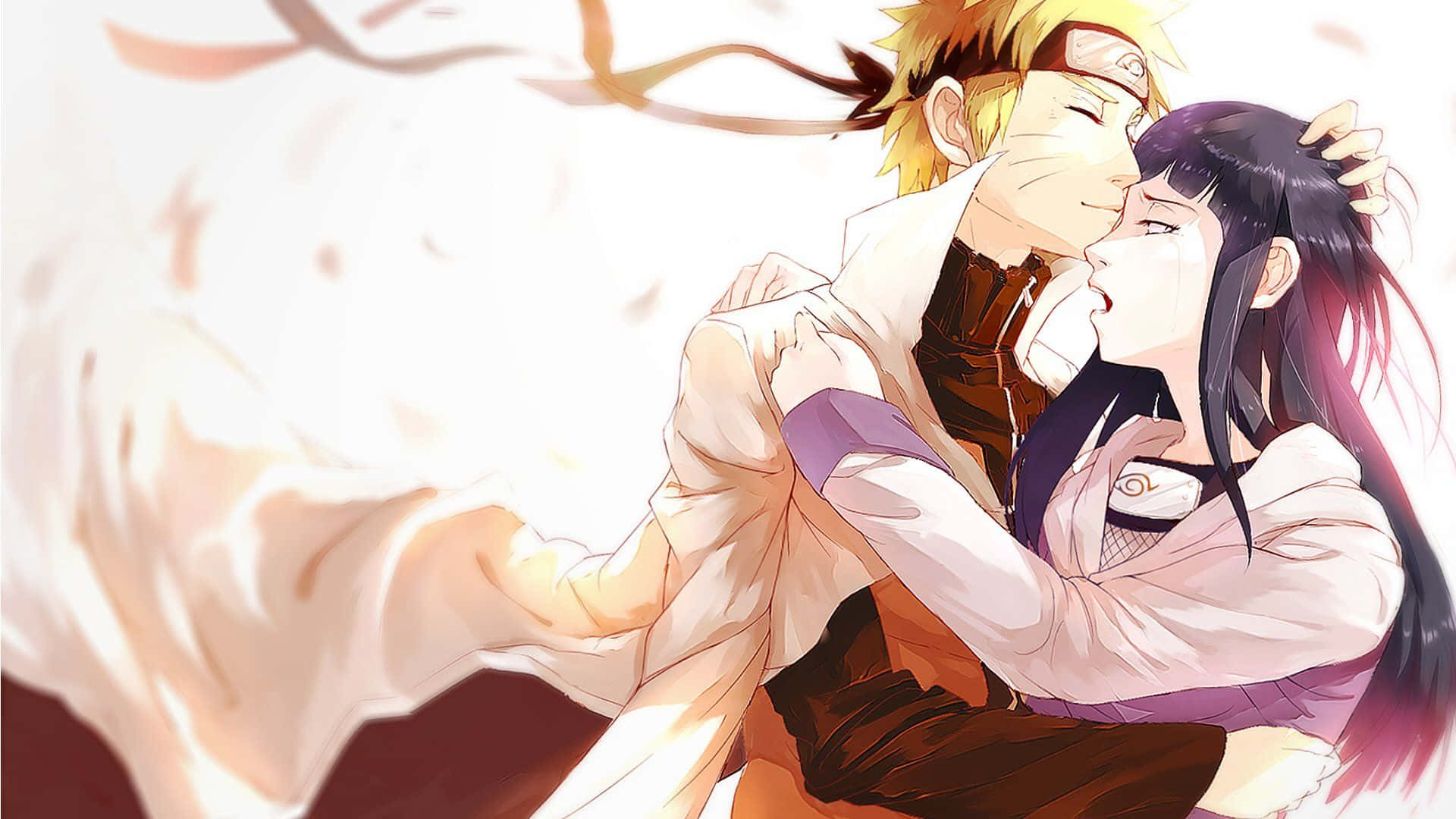 Hinata Uzumaki Naruto Hugging Background